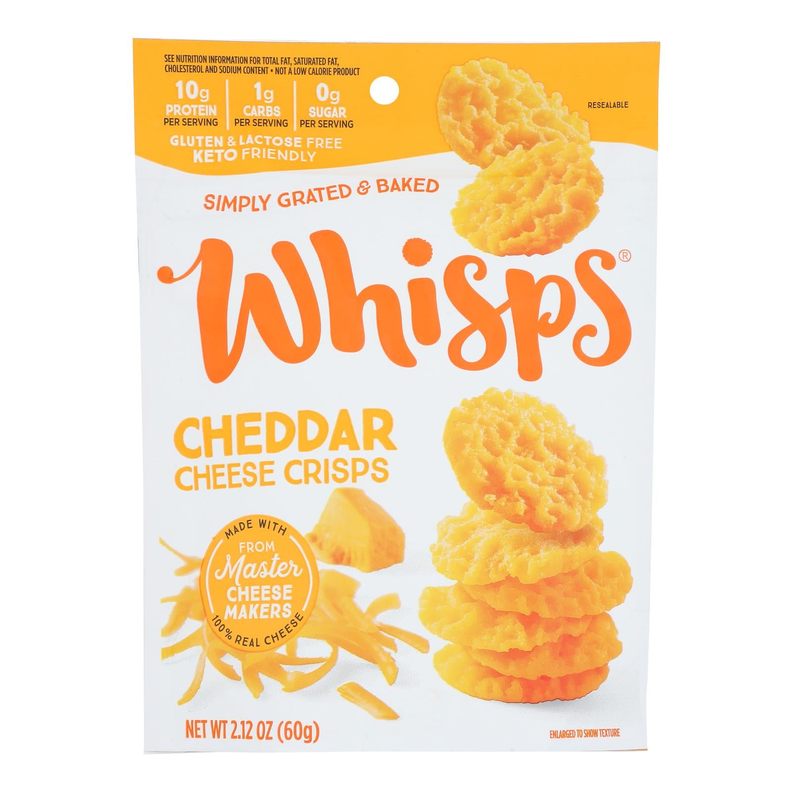Cello Cheddar Cheese Whisps  - Case Of 12 - 2.12 Oz