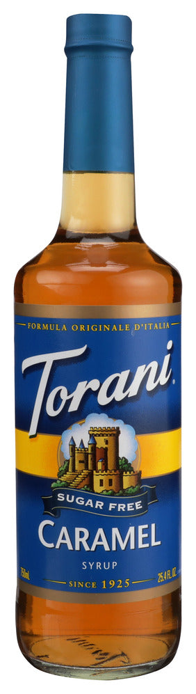 Torani Sugar Free Caramel Syrup - Case 6 - 25.4 oz