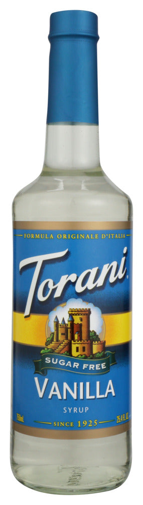 Torani Sugar Free Vanilla Syrup - Case 6 - 25.4 oz