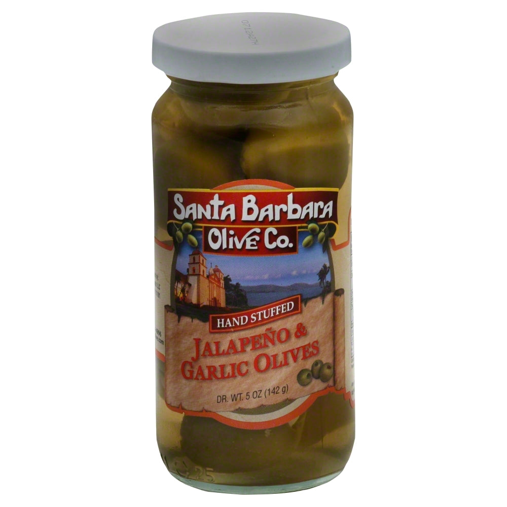 Santa Barbara Jalapeno Garlic Olives - Case of 6 - 5 oz.