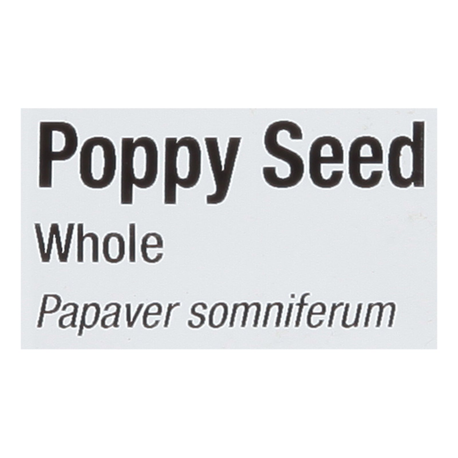 Frontier Herb Poppy Seed Whole A 1 Grade - Single Bulk Item - 1lb