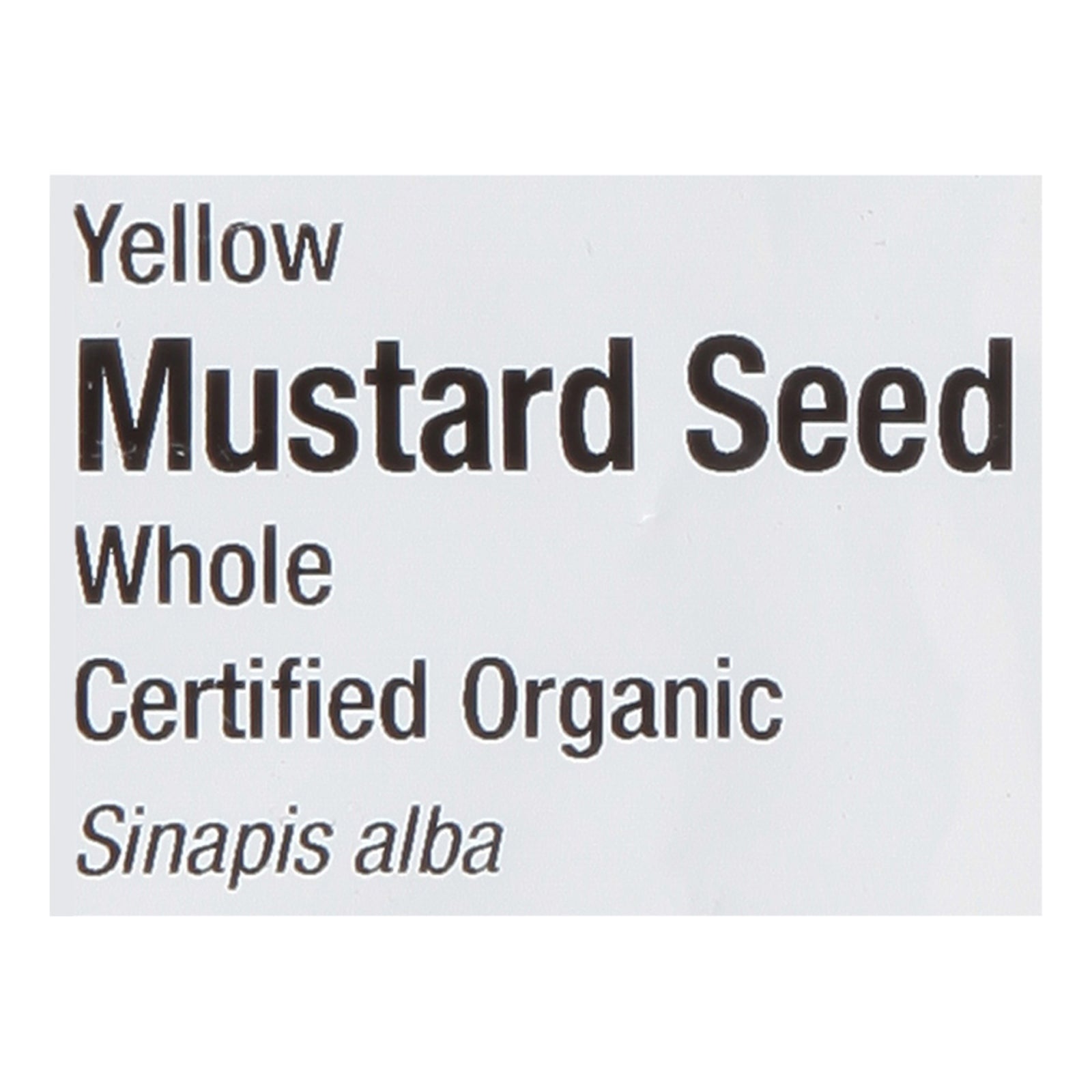 Frontier Herb Mustard Seed Organic Yellow Whole - Single Bulk Item - 1LB