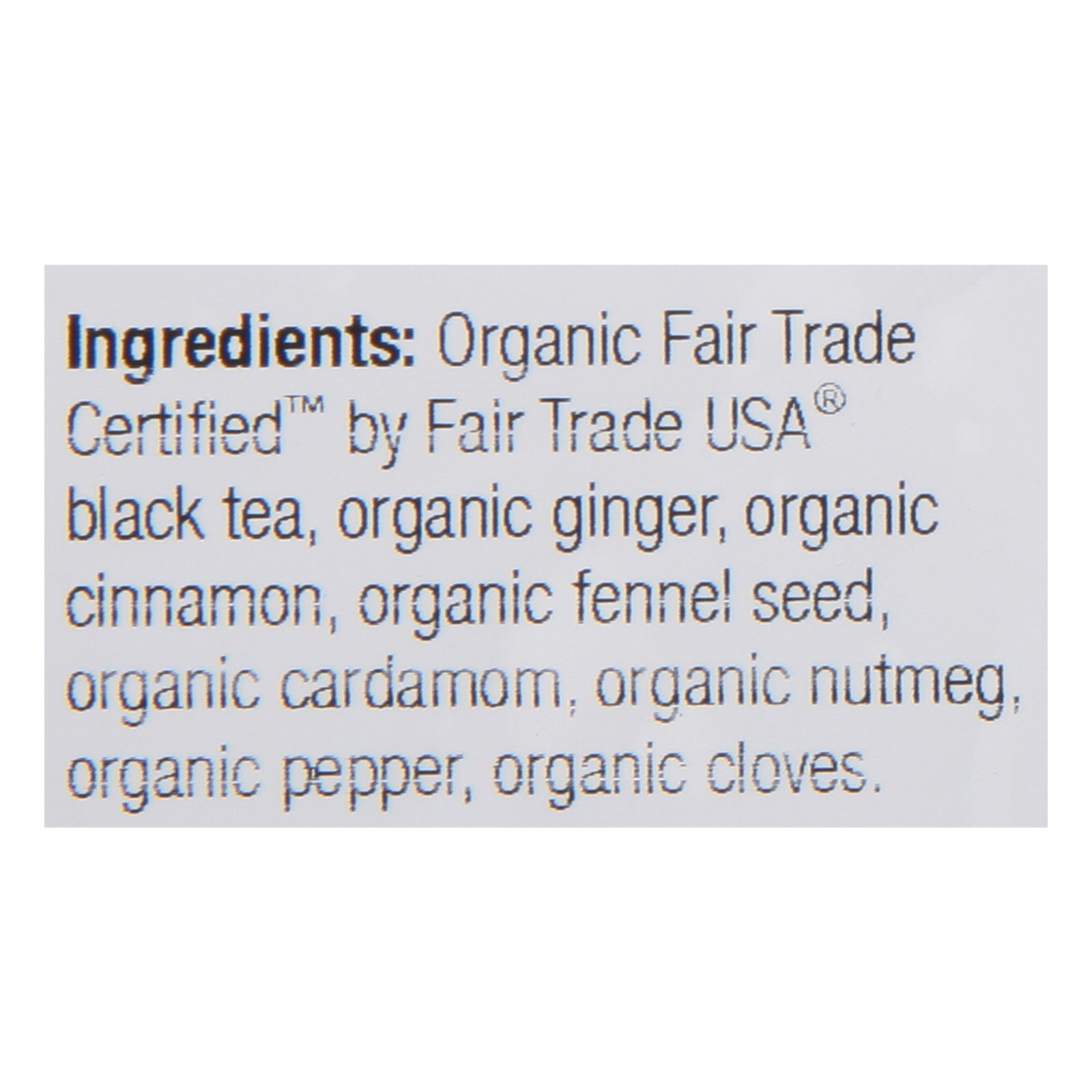 Frontier Herb Tea Organic Fair Trade Certified Chai - Single Bulk Item - 1lb