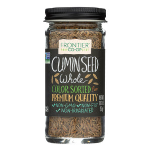 Frontier Herb Cumin Seed - Whole - Dewhiskered - 1.87 Oz