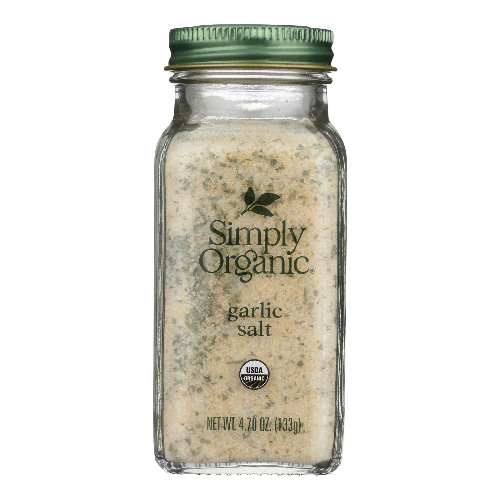 Simply Organic - Salt Organic Garlic - Case of 6 - 4.7 ounces