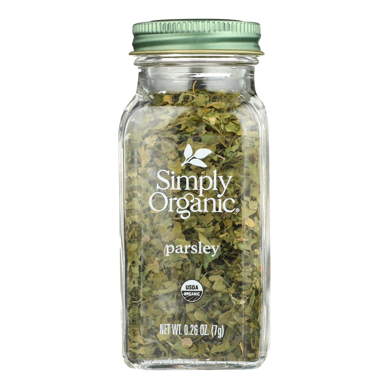 Simply Organic - Parsley Flakes Organic - Case of 6 - 0.26 Ounces