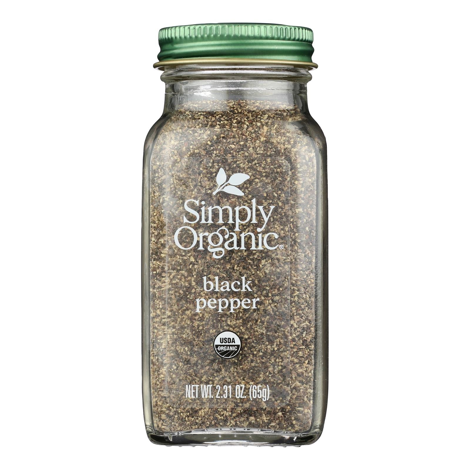 Simply Organic - Black Pepper Organic Medium Grind - Case of 6 - 2.31 Ounces
