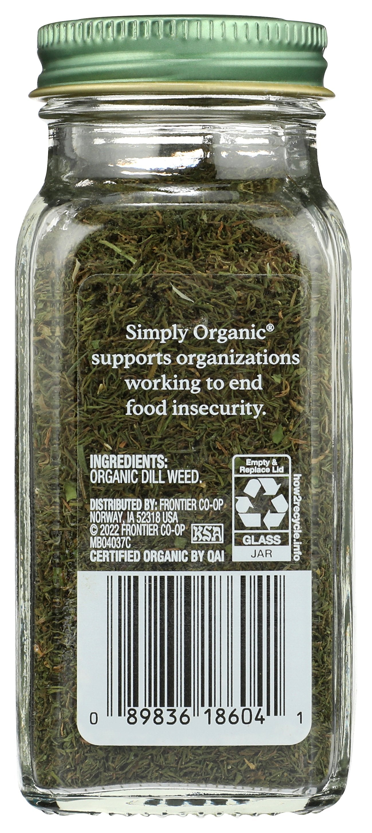 SIMPLY ORGANIC SSNNG DILL WEED ORG BTTL