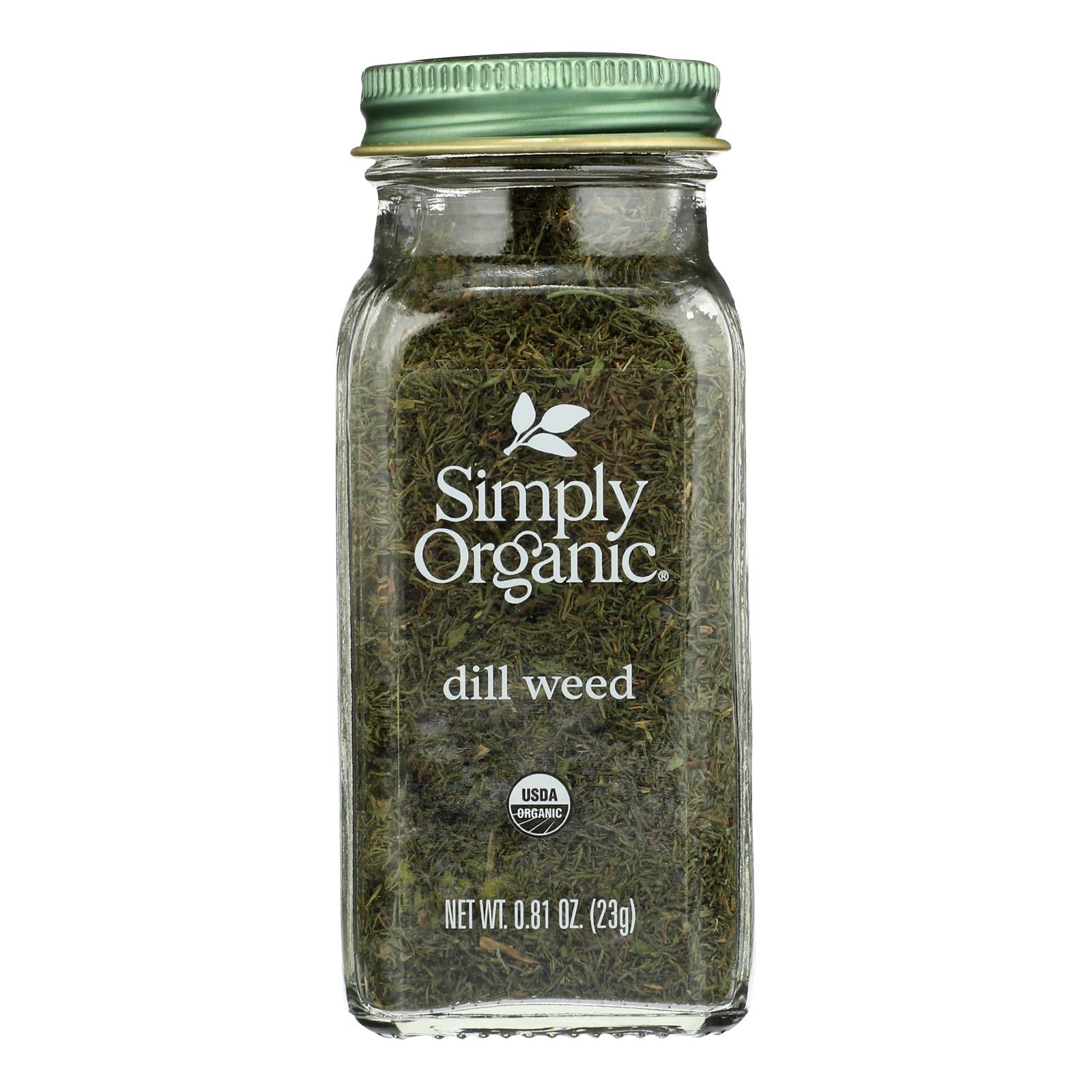 Simply Organic - Dill Weed Organic - Case of 6 - 0.81 Ounces