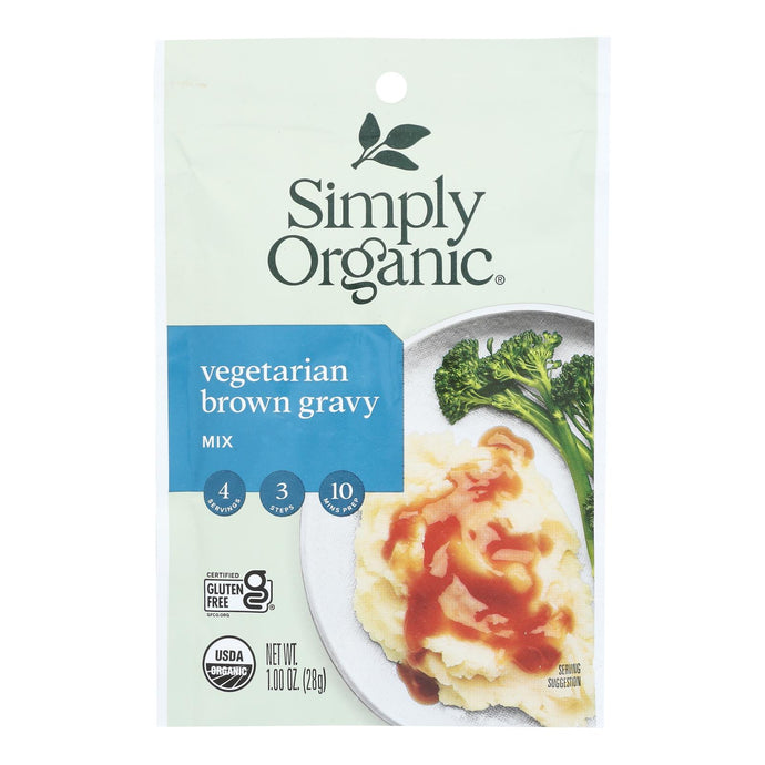 Simply Organic Vegetarian Brown Gravy Seasoning Mix - Case Of 12 - 1 Oz.
