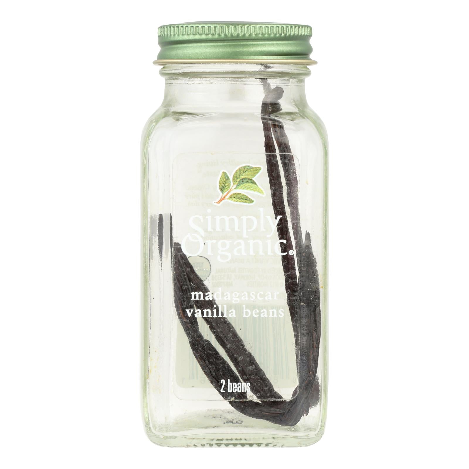 Simply Organic Spice Whole Madagascar Vanilla Beans  - 1 Each - 2 CT