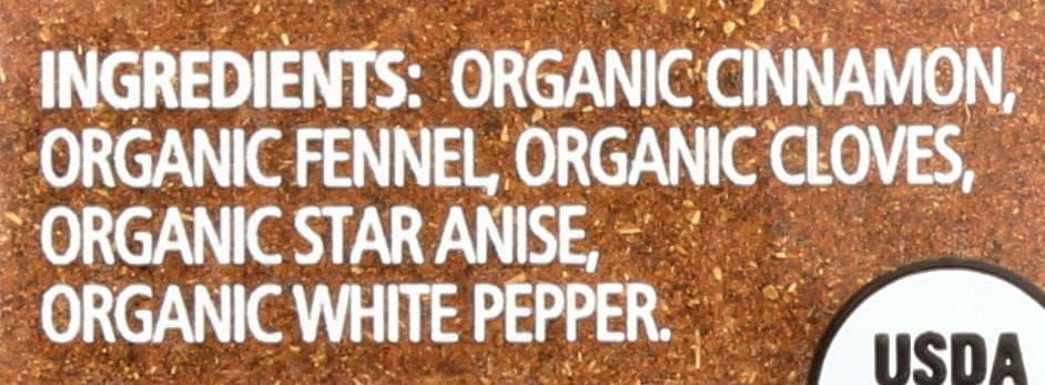 SIMPLY ORGANIC SPICE FIVE POWDER - Case of 6
