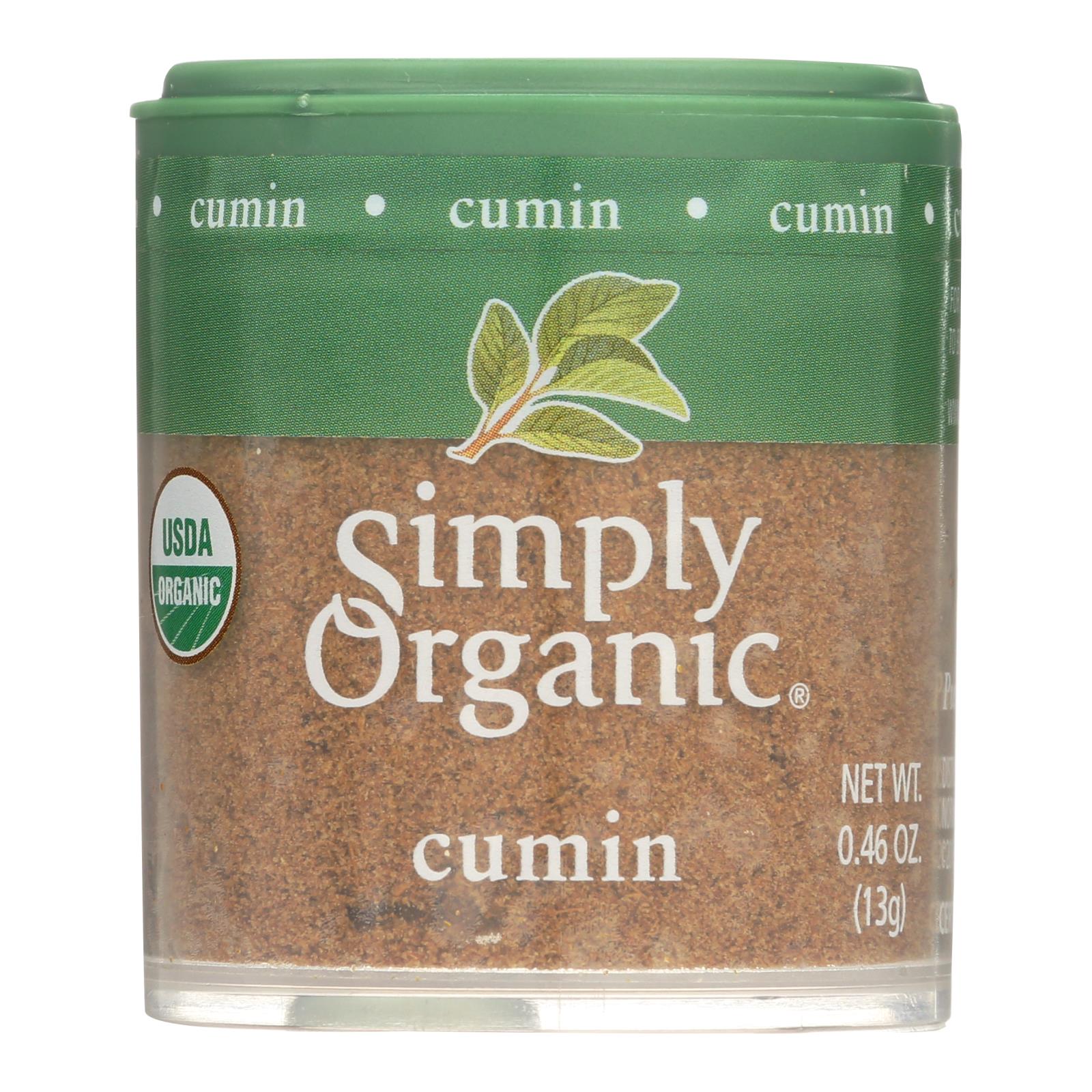 Simply Organic Cumin Seed - Organic - Ground - .46 Oz - Case Of 6