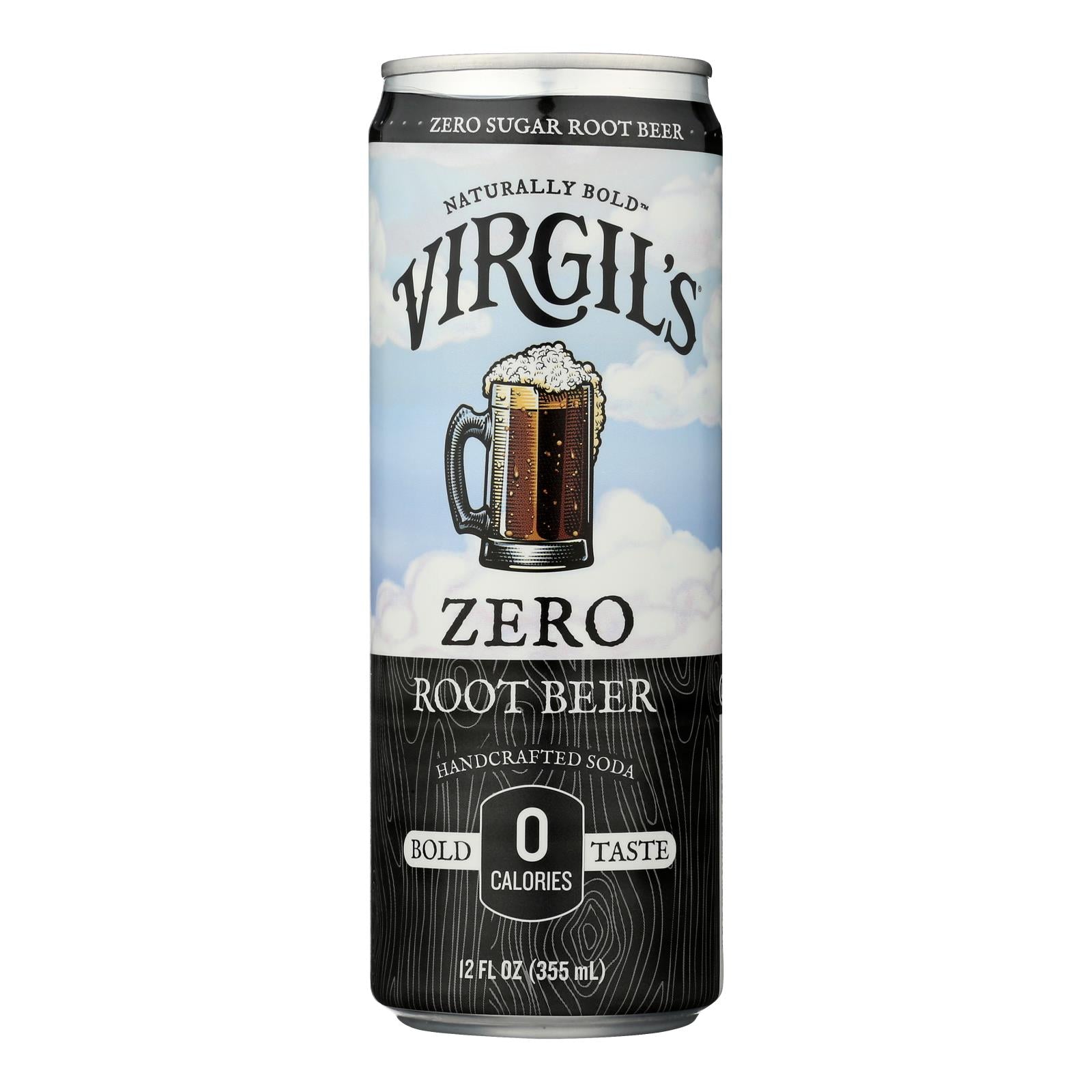 Virgil's - Soda Zero Sugar Root Beer Can - Case of 6-4/12 Fluid Ounces