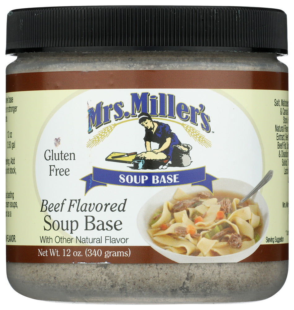 Mrs Millers Soup Beef Flavored Base - Case of 6 - 12 oz