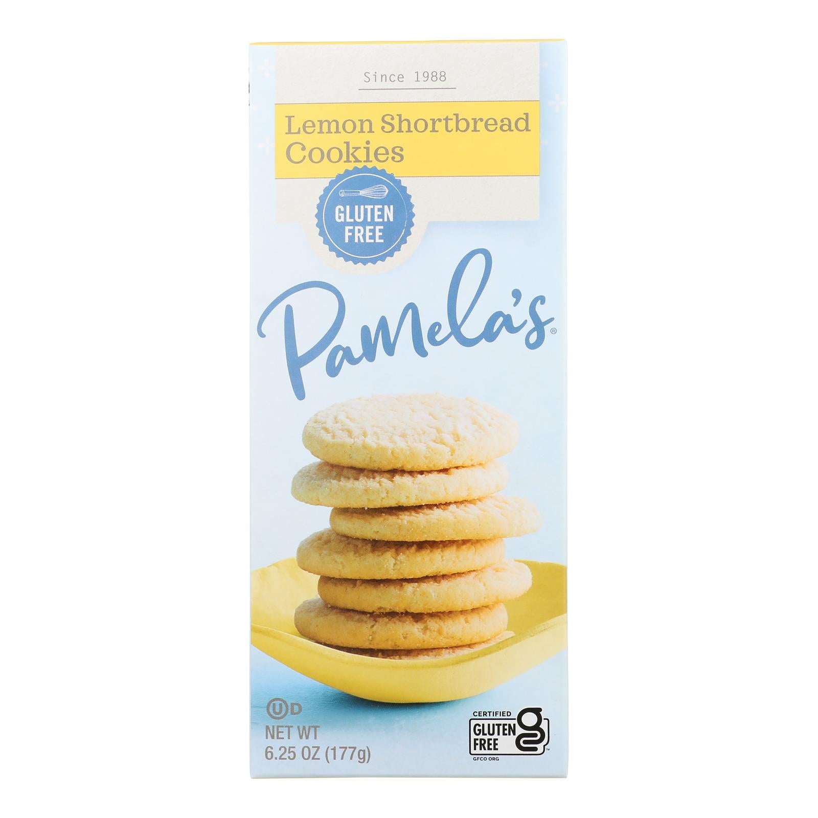 Pamela's Products - Cookies - Lemon Shortbread - Gluten-free - Case Of 6 - 6.25 Oz.