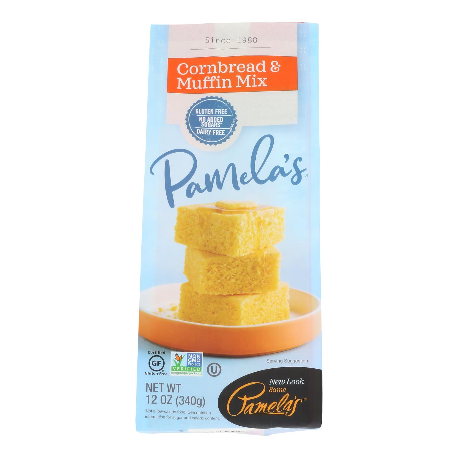 Pamela's Products - Cornbread and Muffin - Mix - Case of 6 - 12 oz.
