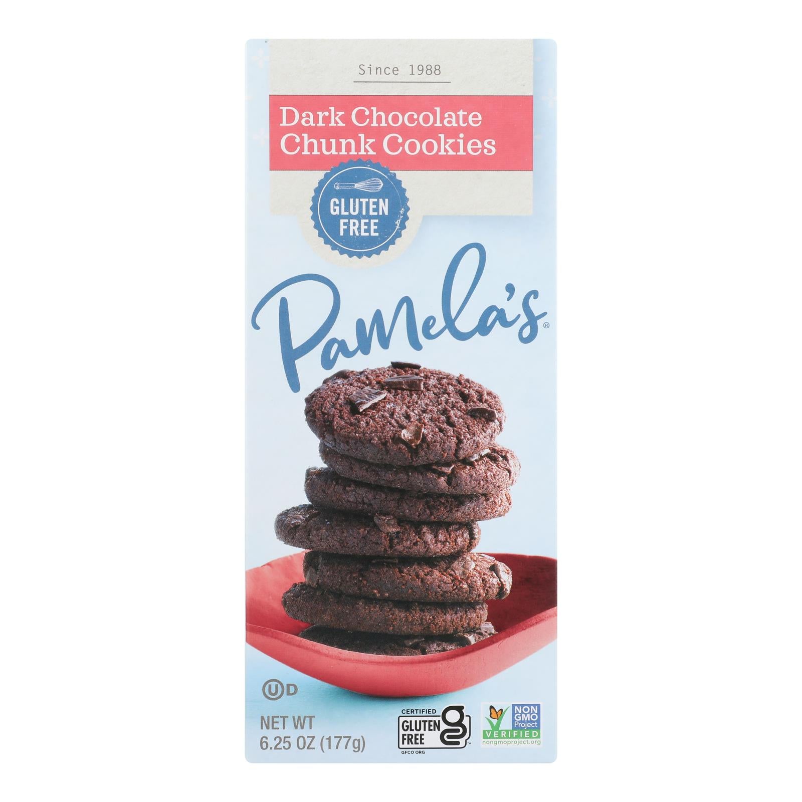 Pamela's Products - Cookies - Dark Chocolate Chunk - Gluten-free - Case Of 6 - 5.29 Oz.