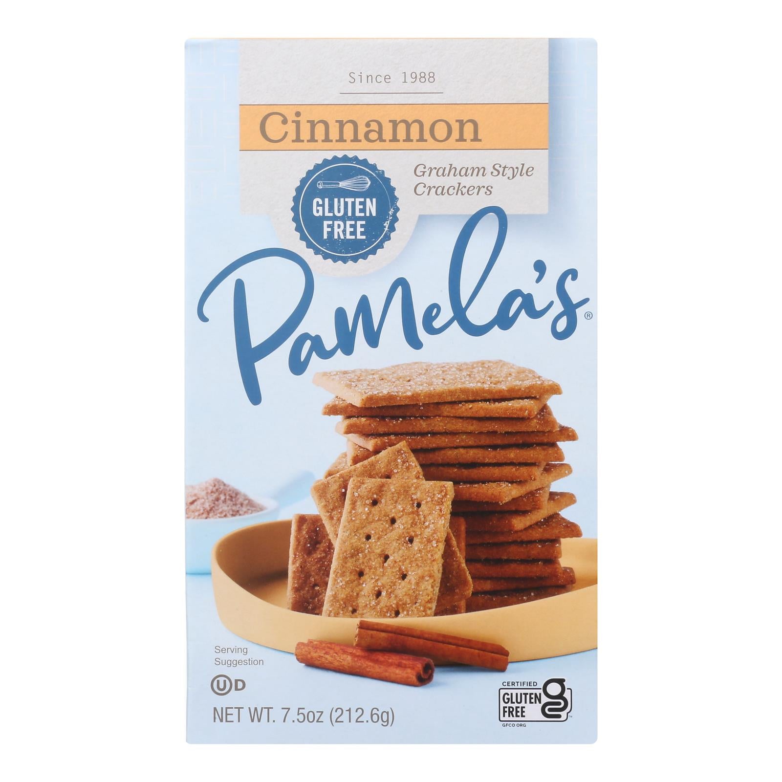 Pamela's Products - Grahams Style Crackers - Cinnamon - Case Of 6 - 7.5 Oz.