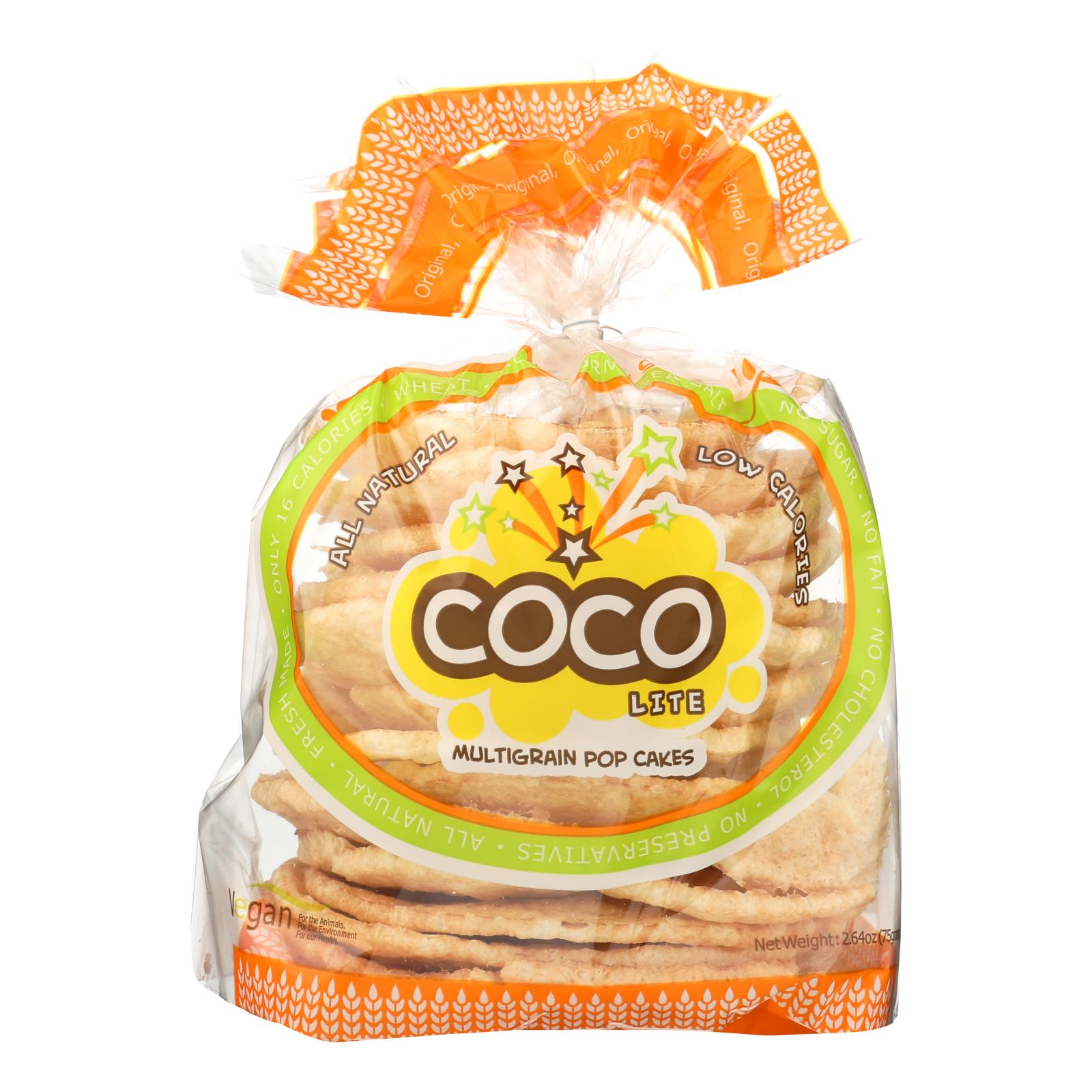 Coco Lite Multigrain Pop Cakes Pop Cakes - Original - Case Of 12 - 2.64 Oz