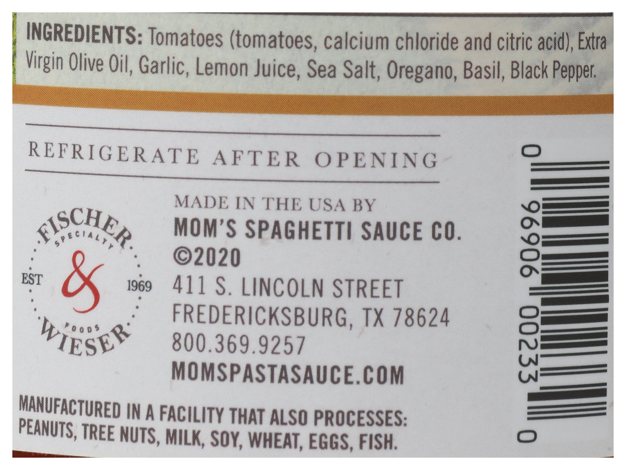MOMS SAUCE PSTA GRLC MARINARA - Case of 6