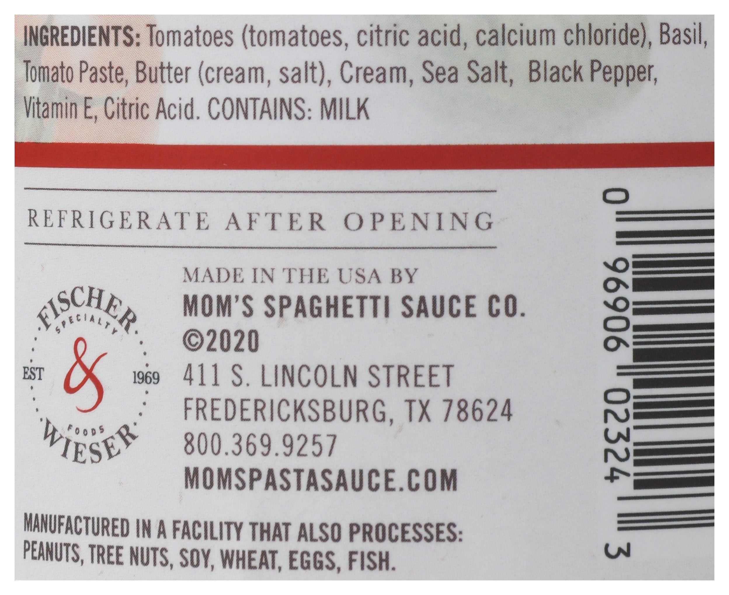 MOMS SAUCE PSTA SPEC MARINARA - Case of 6