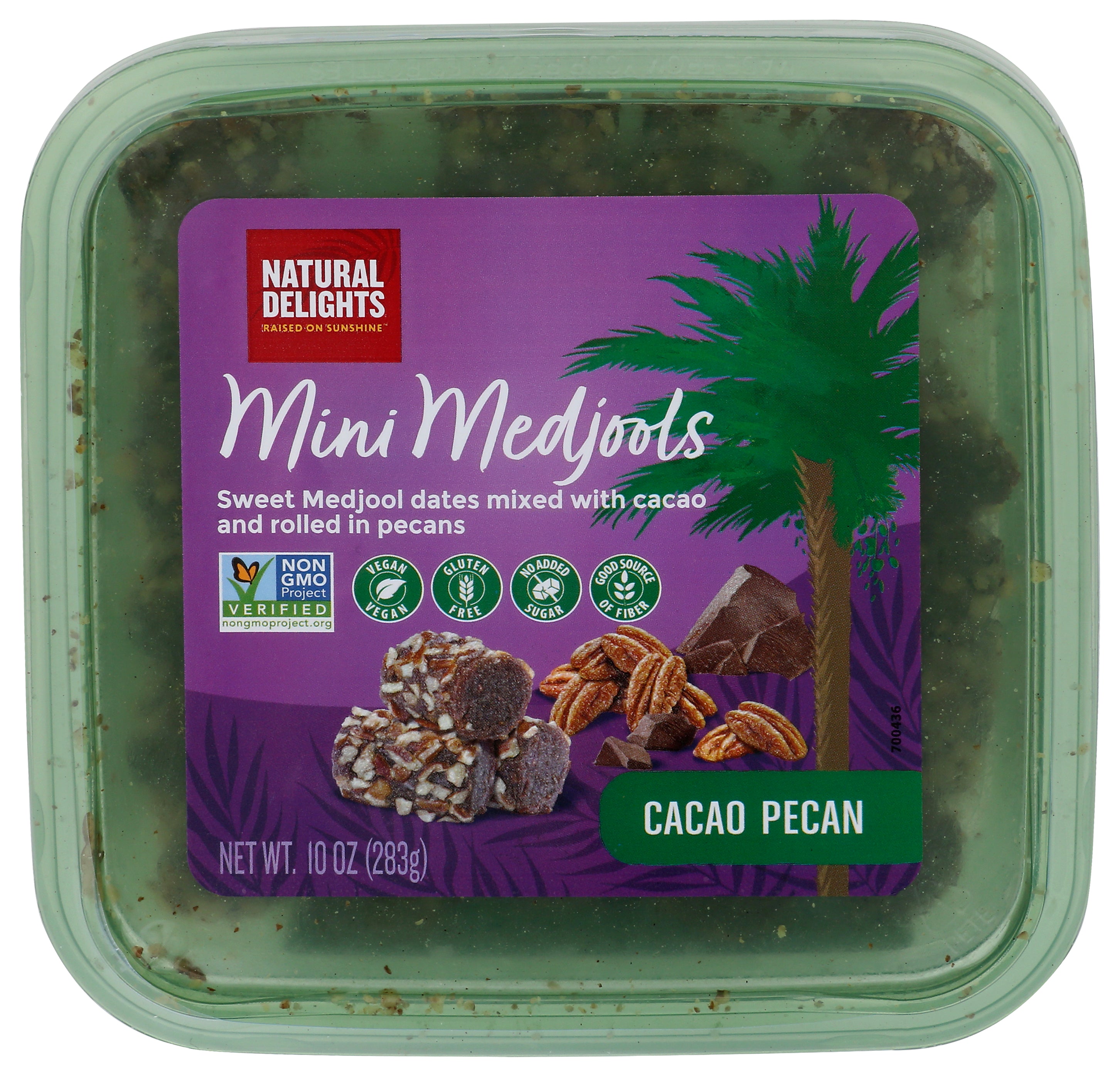 Natural Delights Date Roll Cacao Pecan - Count of 12 - 10 oz