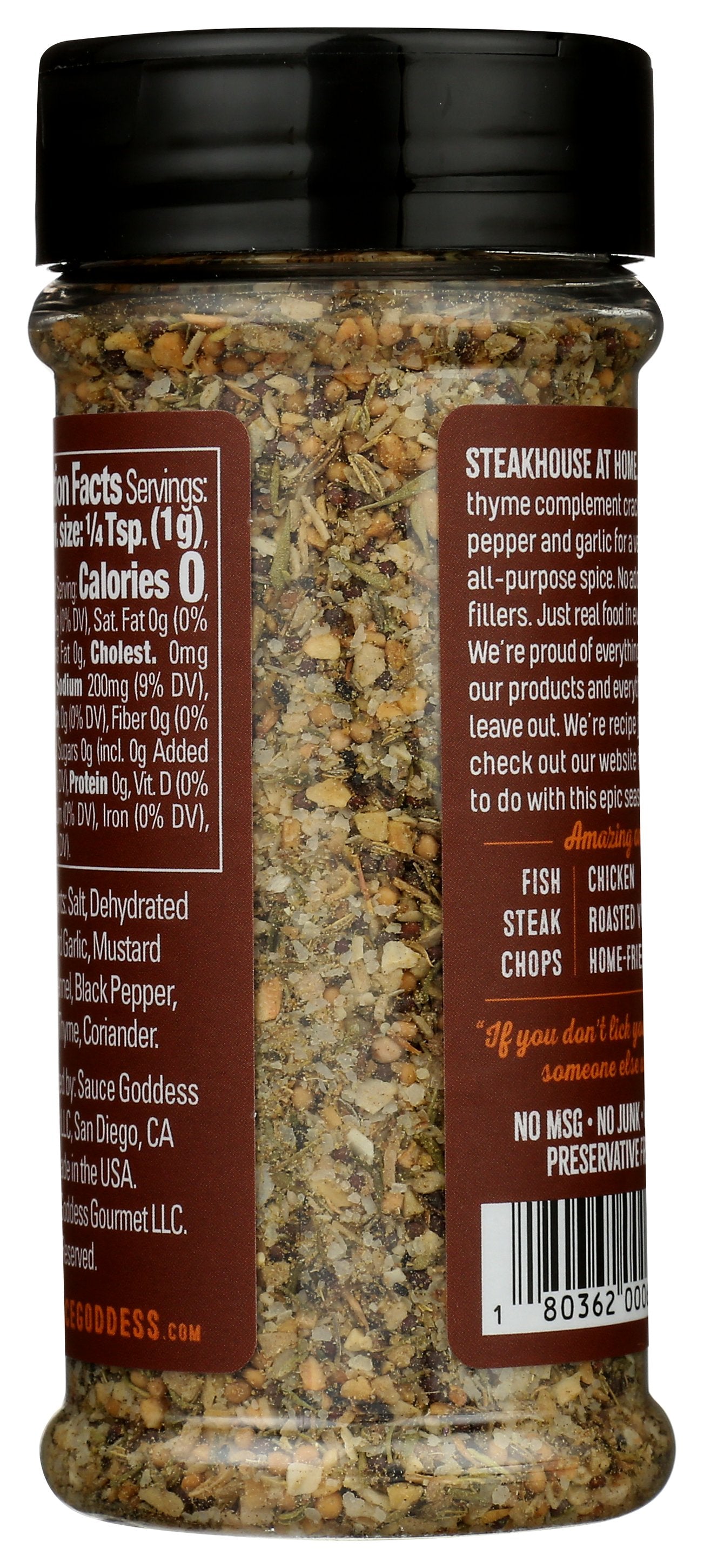 SAUCE GODDESS SPICE STKHSE CHUNK SHAKER - Case of 6