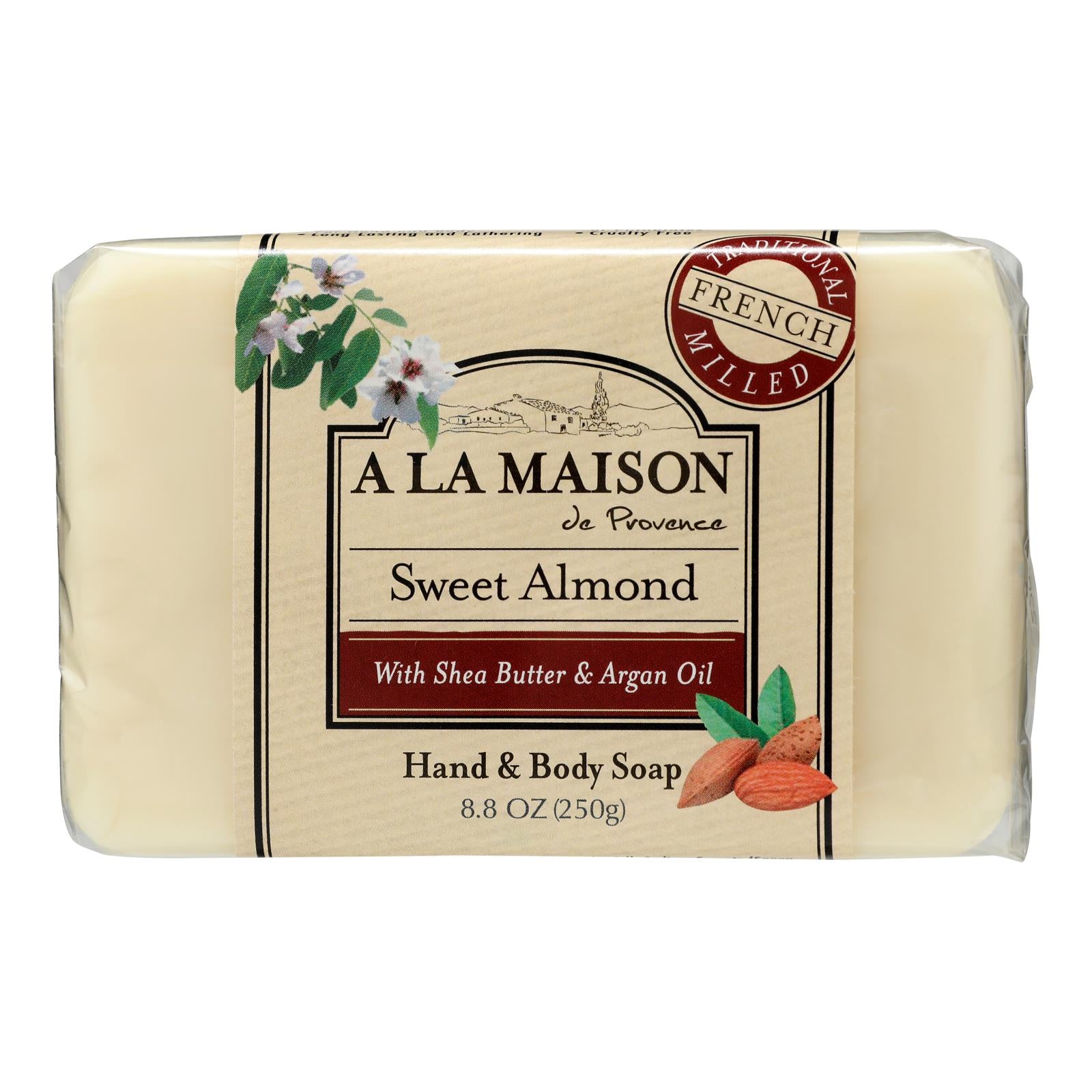 A La Maison - Bar Soap - Sweet Almond - 8.8 Oz