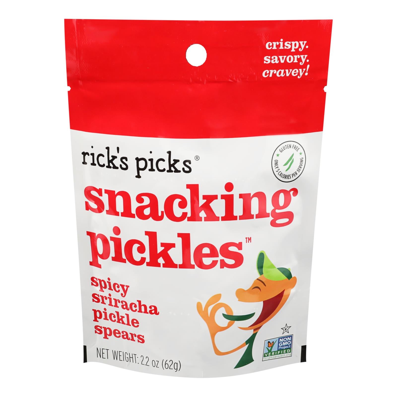 Rick's Picks - Pickle Sprs Spicy Sriracha - Case of 12 - 2.2 OZ