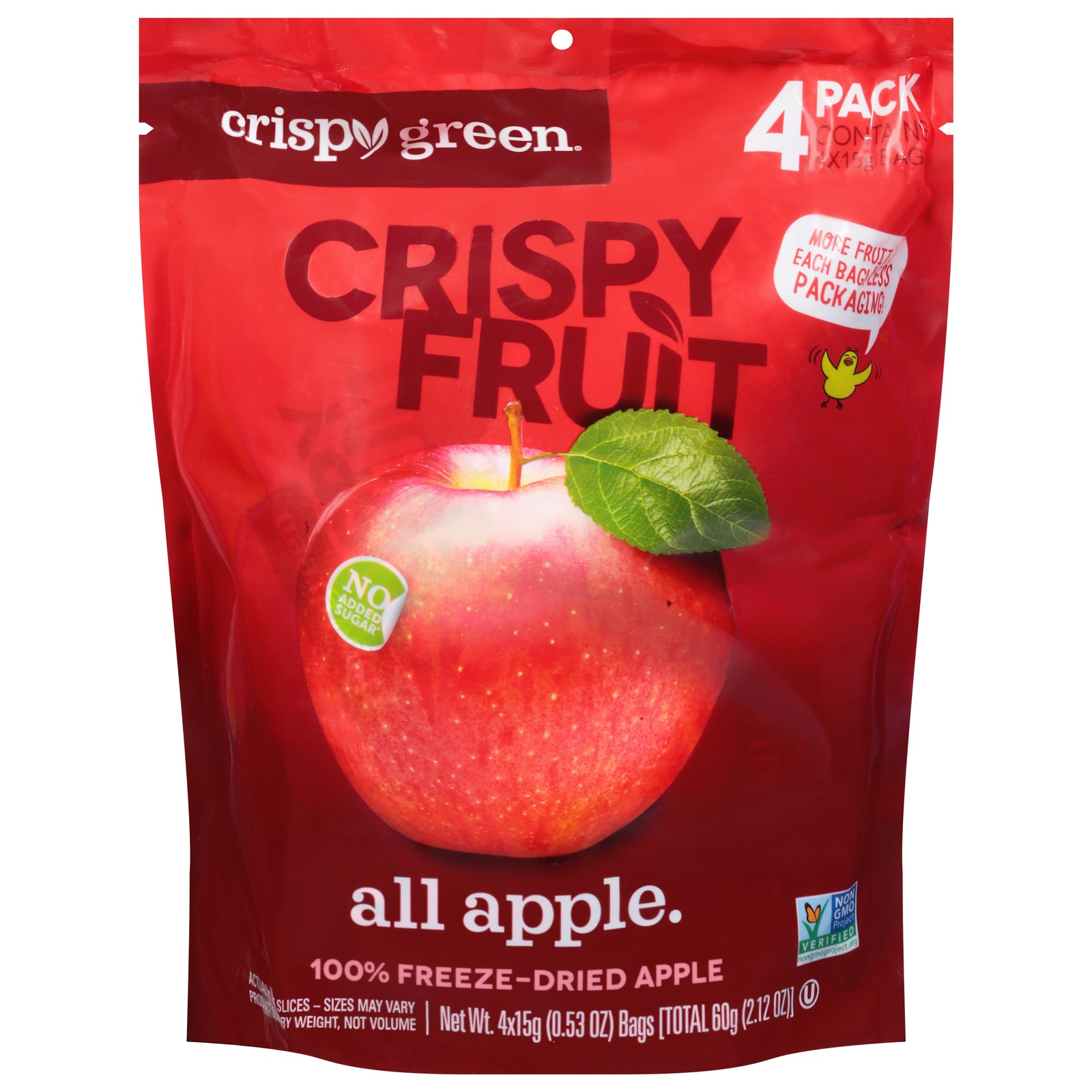 Crispy Green - Crispy Apples 4 Pack - Case of 8-2.12 Ounces