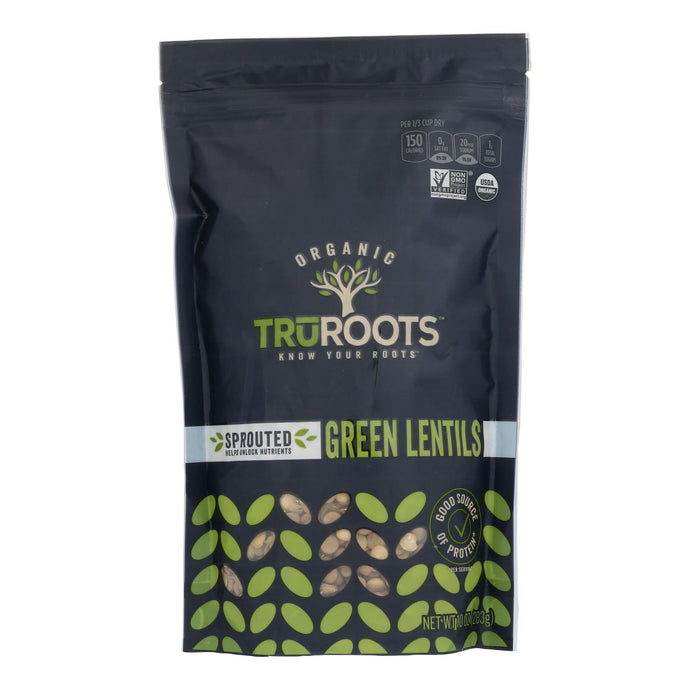 Truroots Organic Green Lentils - Sprouted - Case Of 6 - 10 Oz.