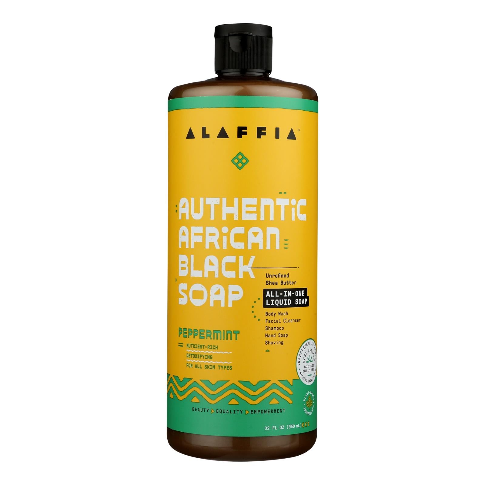 Alaffia - African Black Soap - Peppermint - 32 Fl Oz.