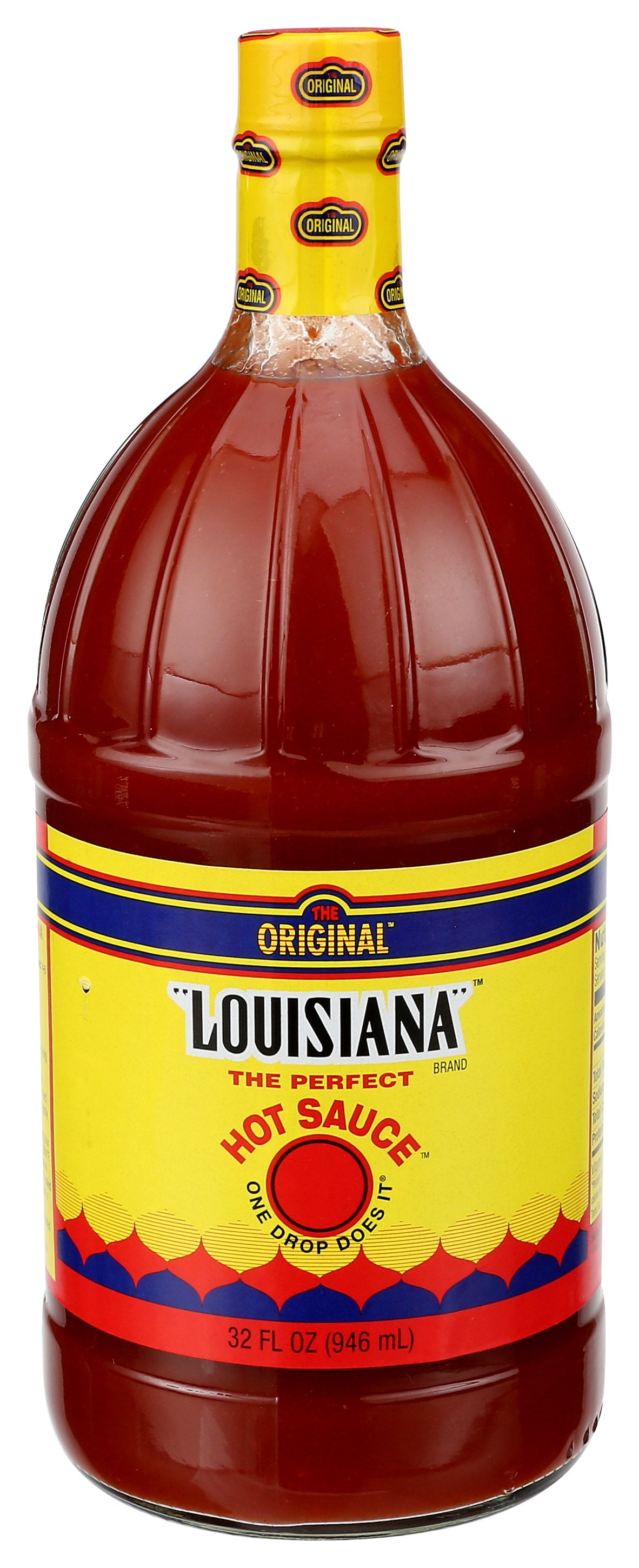 LOUISIANA BRAND SAUCE HOT - Case of 12 [LOUISINA BRAND - HOT SAUCE - THE ORIGINAL - THE PERFECT - 32 FLUID OUNCE - 32 OZ]