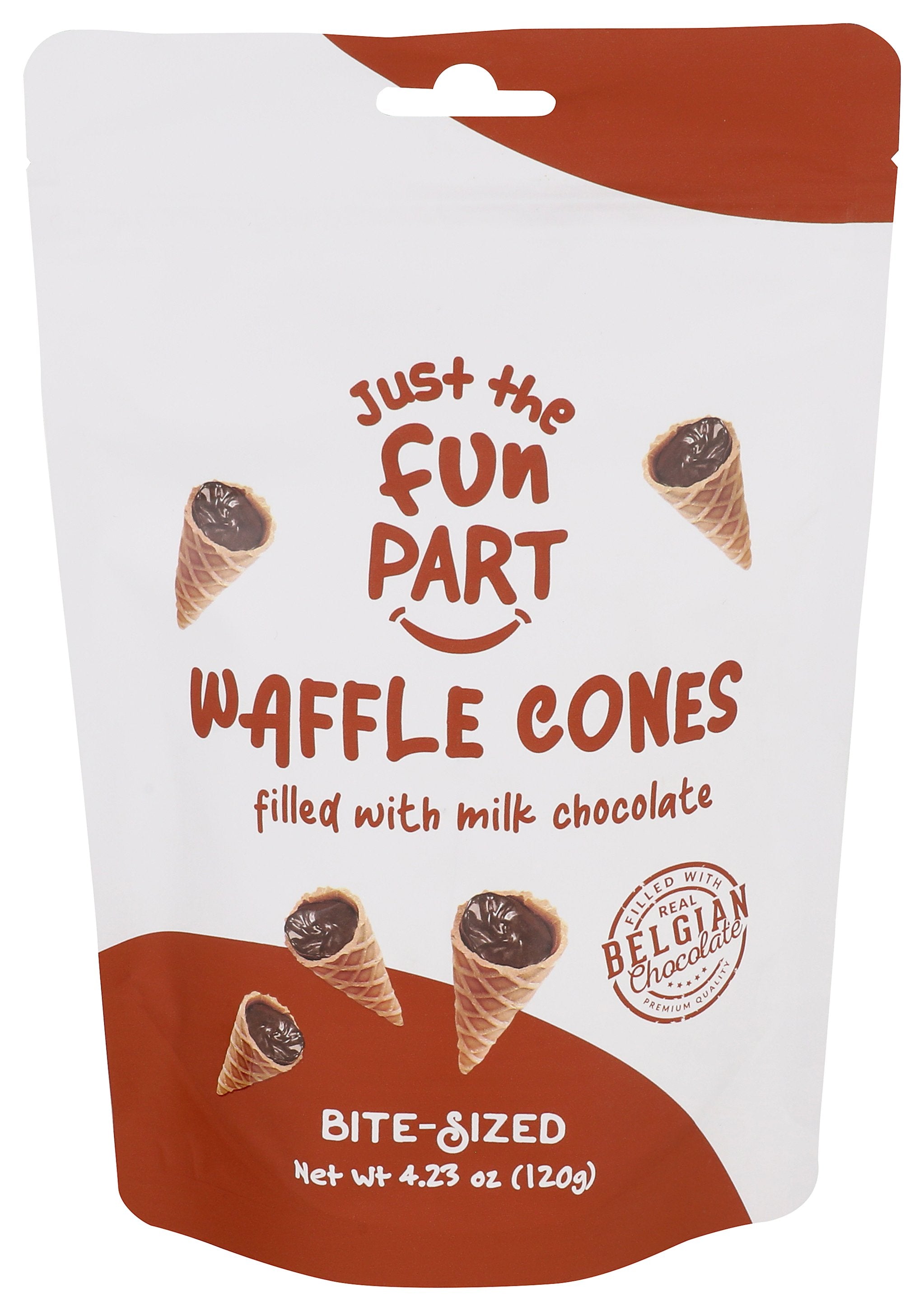 JUST THE FUN PART WAFFLE CONE MINI MLK CHOC - Case of 6