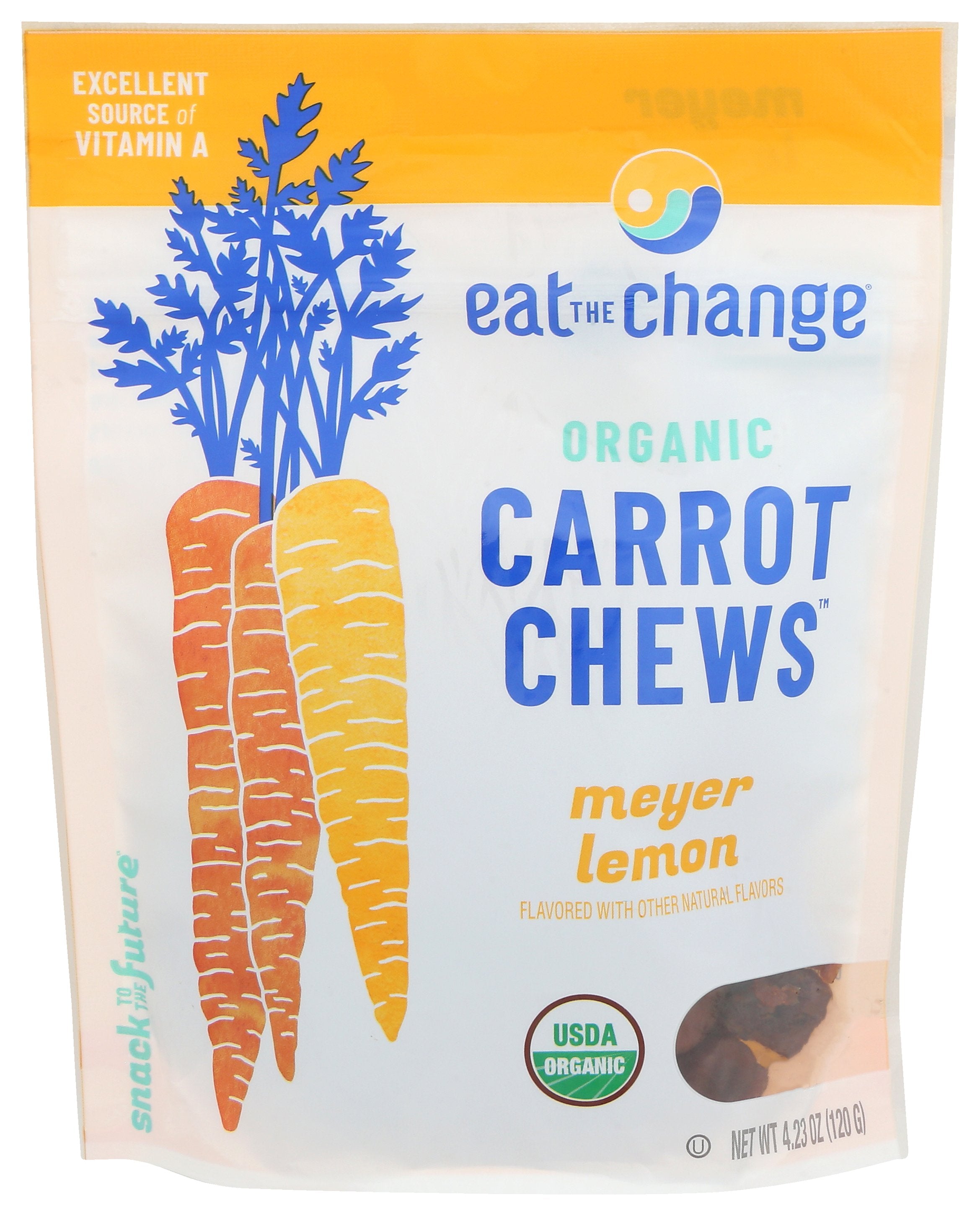 EAT THE CHANGE CARROT CHEWS MEYER LEMON - Case of 8