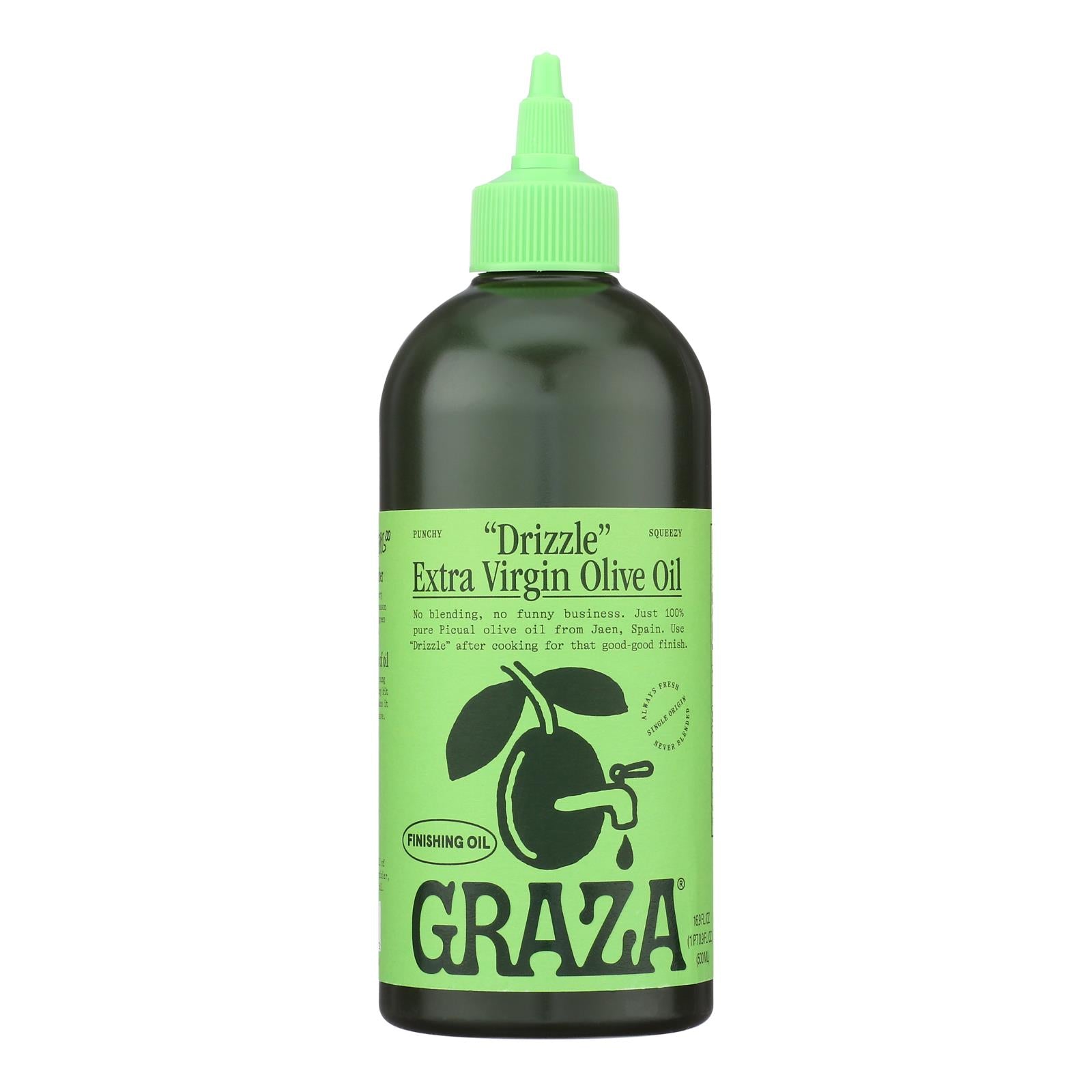 Graza - Oil Drizzle Squeeze Extra Virgin Olive Oil - Case of 6-16.9 Fluid Ounces