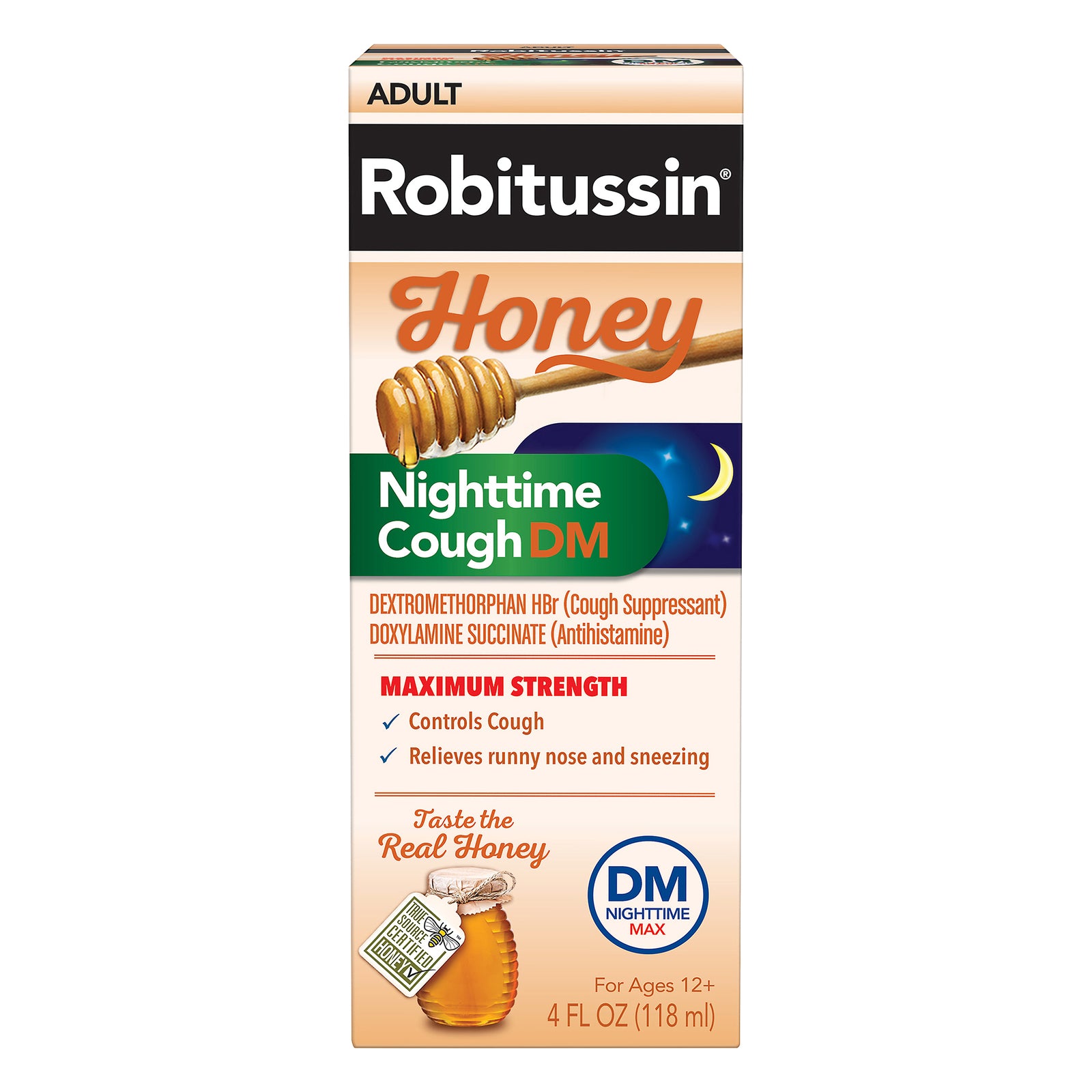 Robitussin - Cgh Nght Max Strth Honey - 1 Each-4 Fz