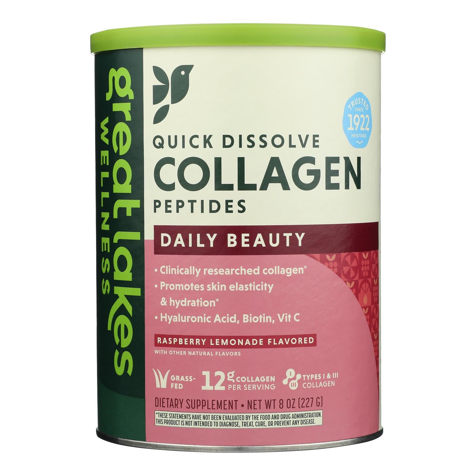 Great Lakes Wellness - Collagen Peptds Rasp Lem - EA of 1-8 OZ