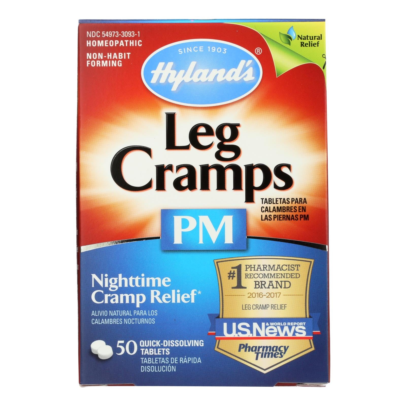 Hyland's - Leg Cramp Relief PM - Case of 3-50 Tablets
