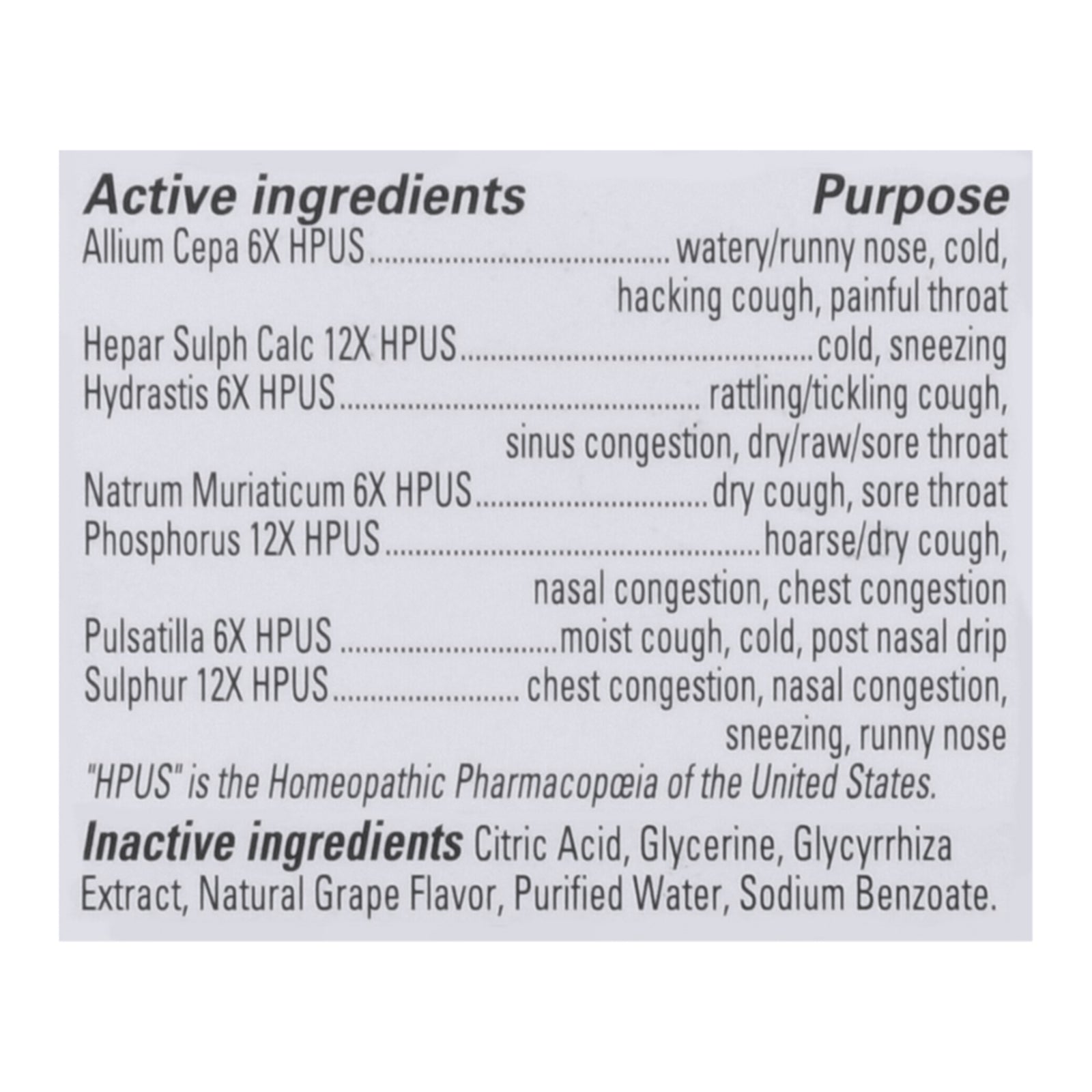 Hylands Homeopathic Cold N Cough - 4 Kids - Grape - 4 Oz