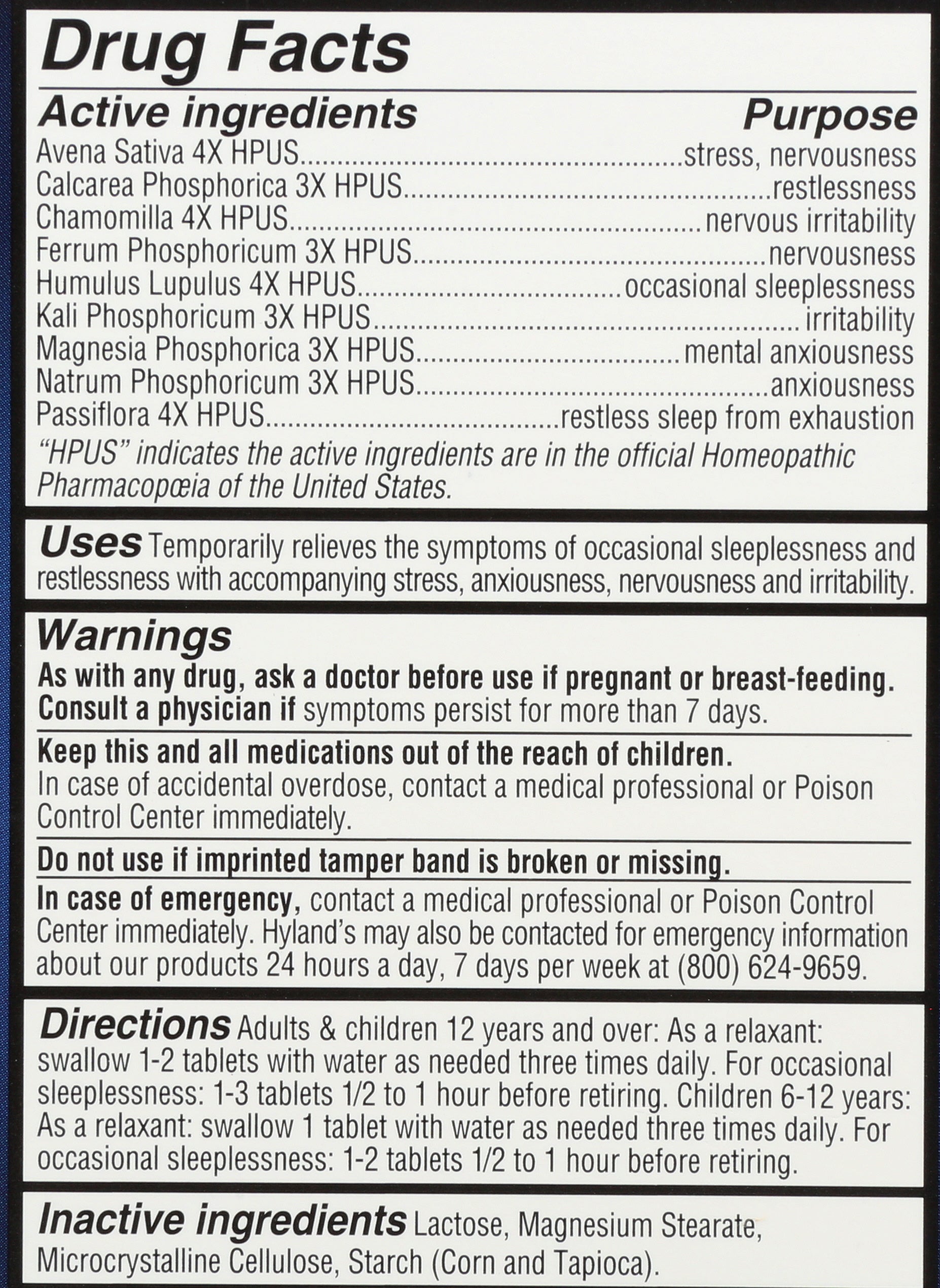HYLAND CALMS FORTE 50CT - Case of 3