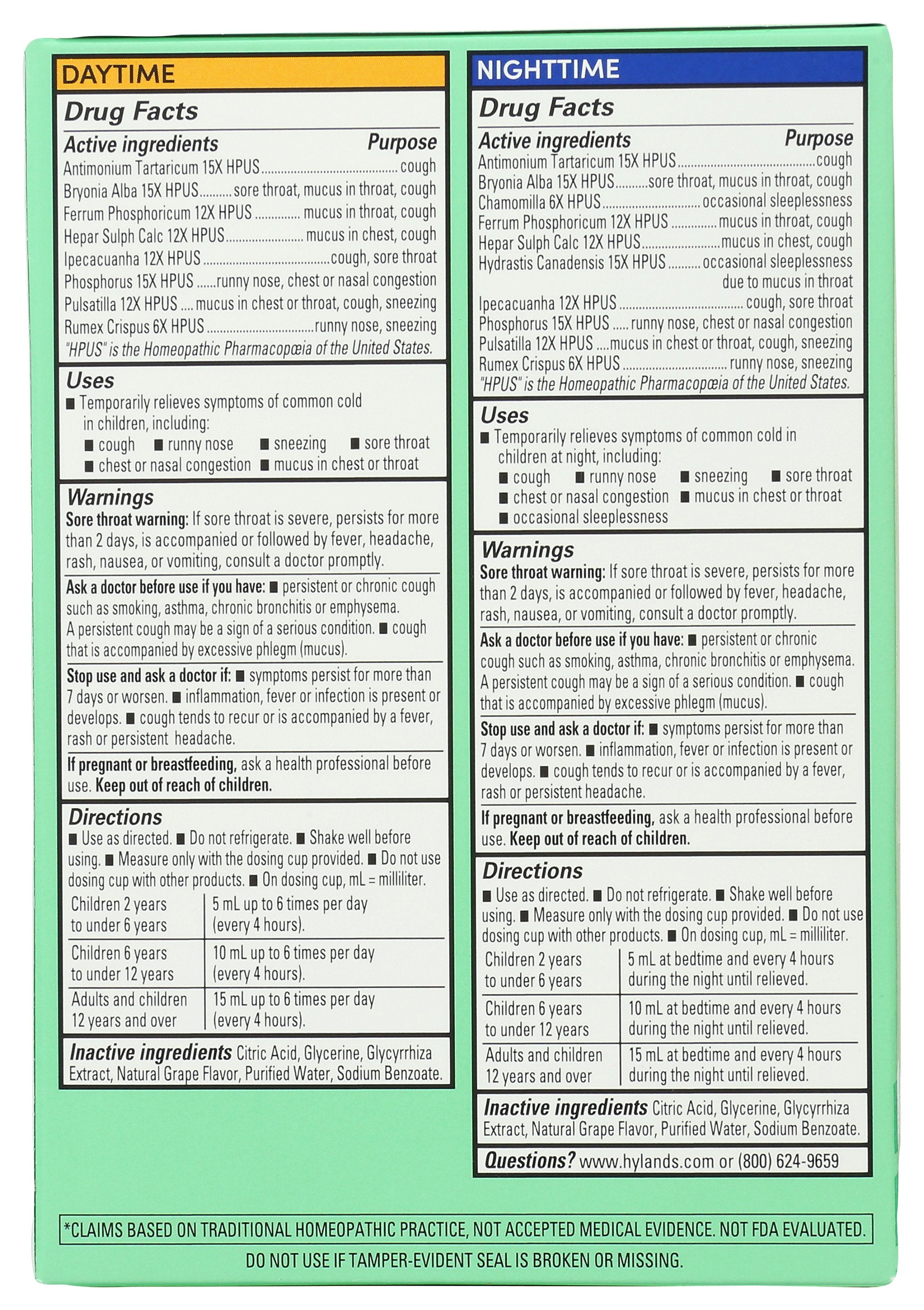 HYLAND KIDS COUGH MUCUS COMBO