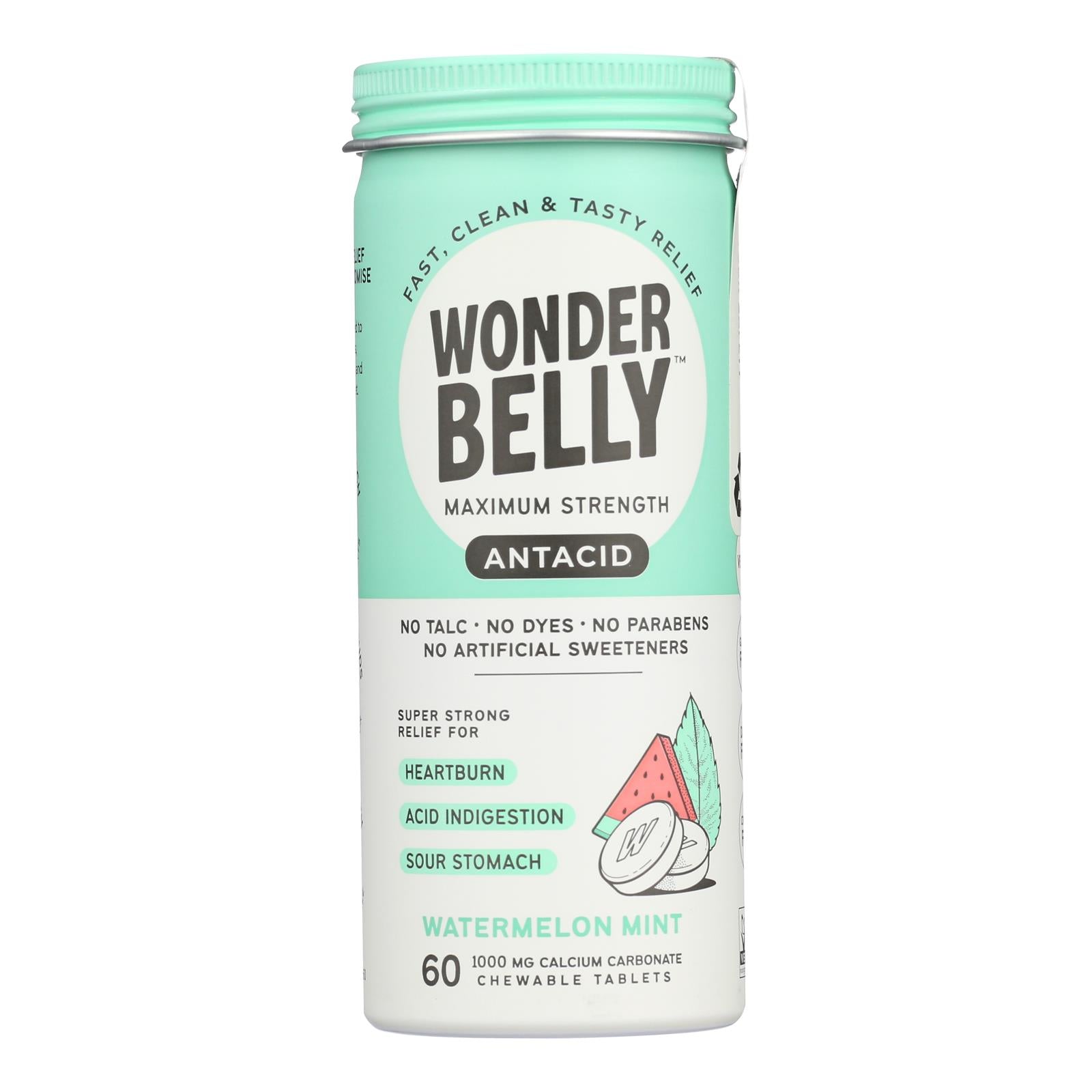 Wonder Belly - Antacids Watermelon Mint - Case of 4-60 Count