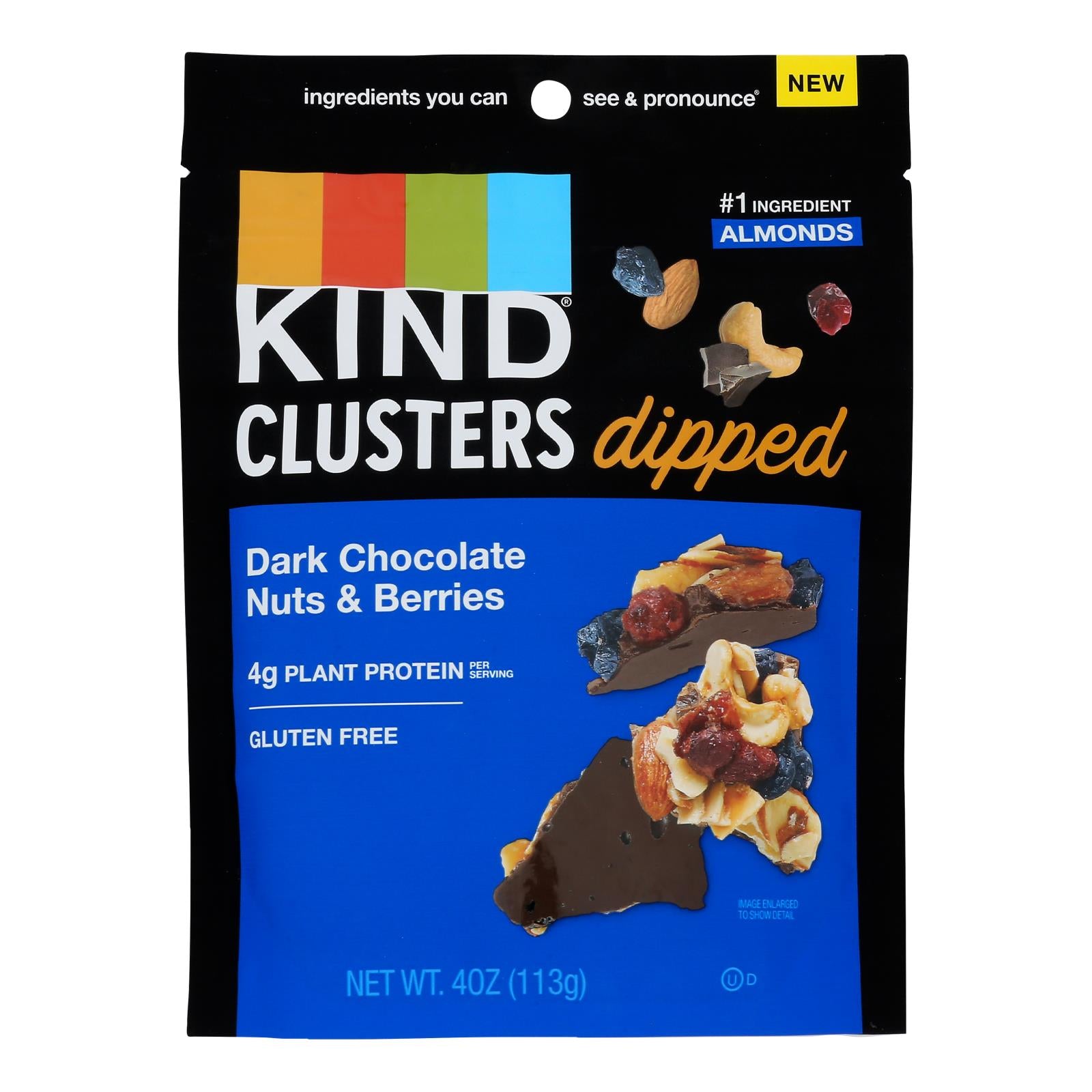 Kind - Clstr Dip Dkchoc Nut/brry - Case of 8-4 OZ