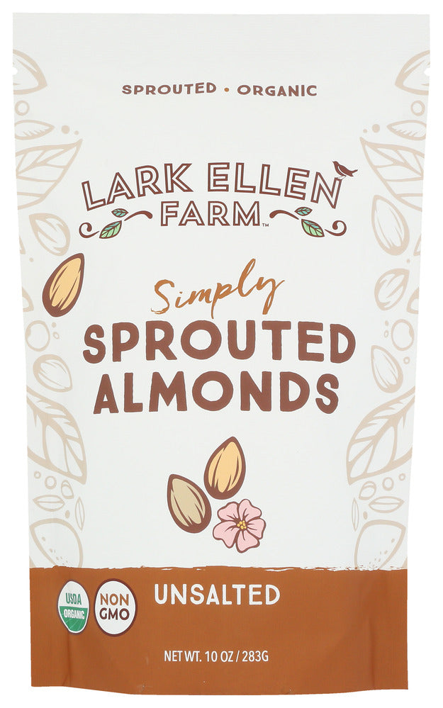 Lark Ellen Farm Sprouted Almonds Unsalted - Case of 6 - 10 oz