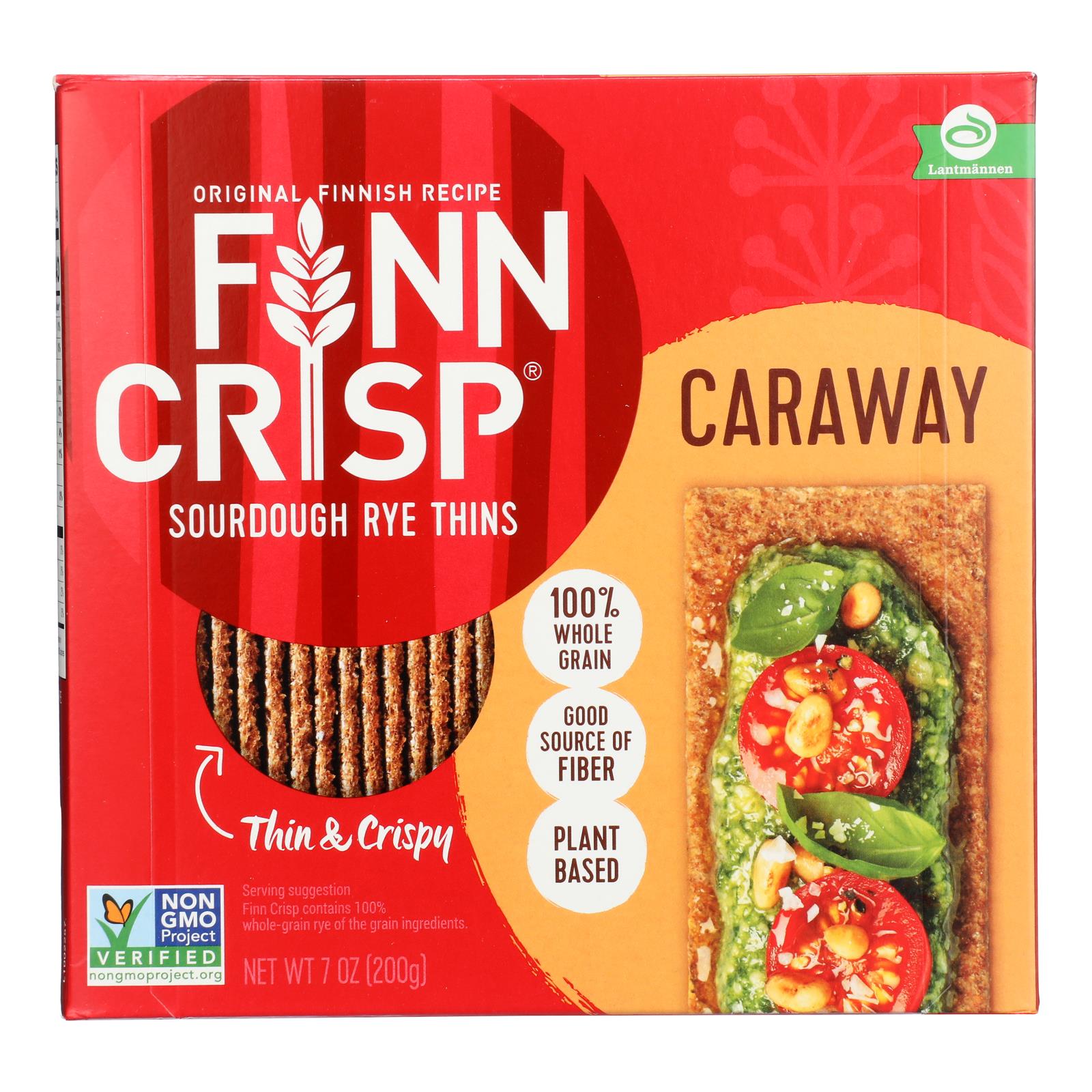 Finn Crisp Crispbread - Caraway - 7 Oz - Case Of 9