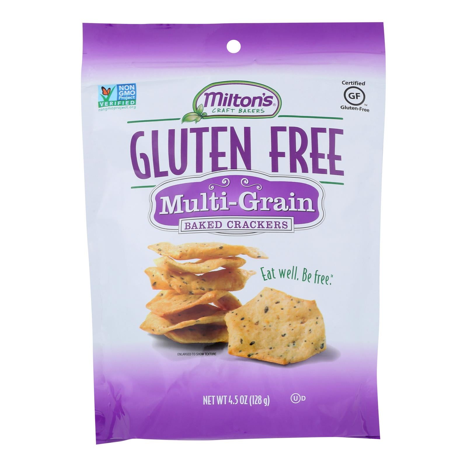Miltons Gluten Free Baked Crackers - Multi Grain - Case Of 12 - 4.5 Oz.
