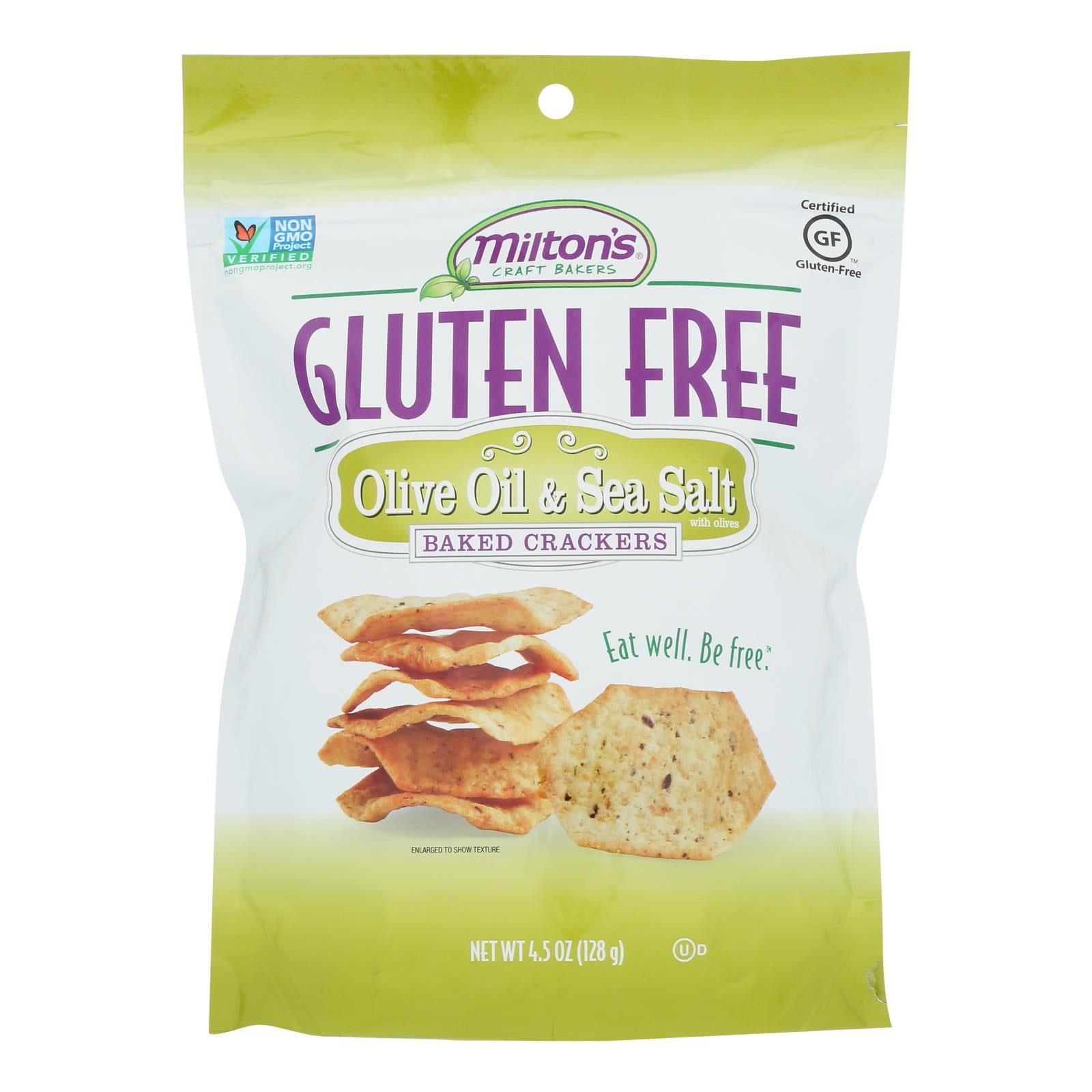Miltons - Cracker Olive Oil Gluten Free - Case Of 12 - 4.5 Oz