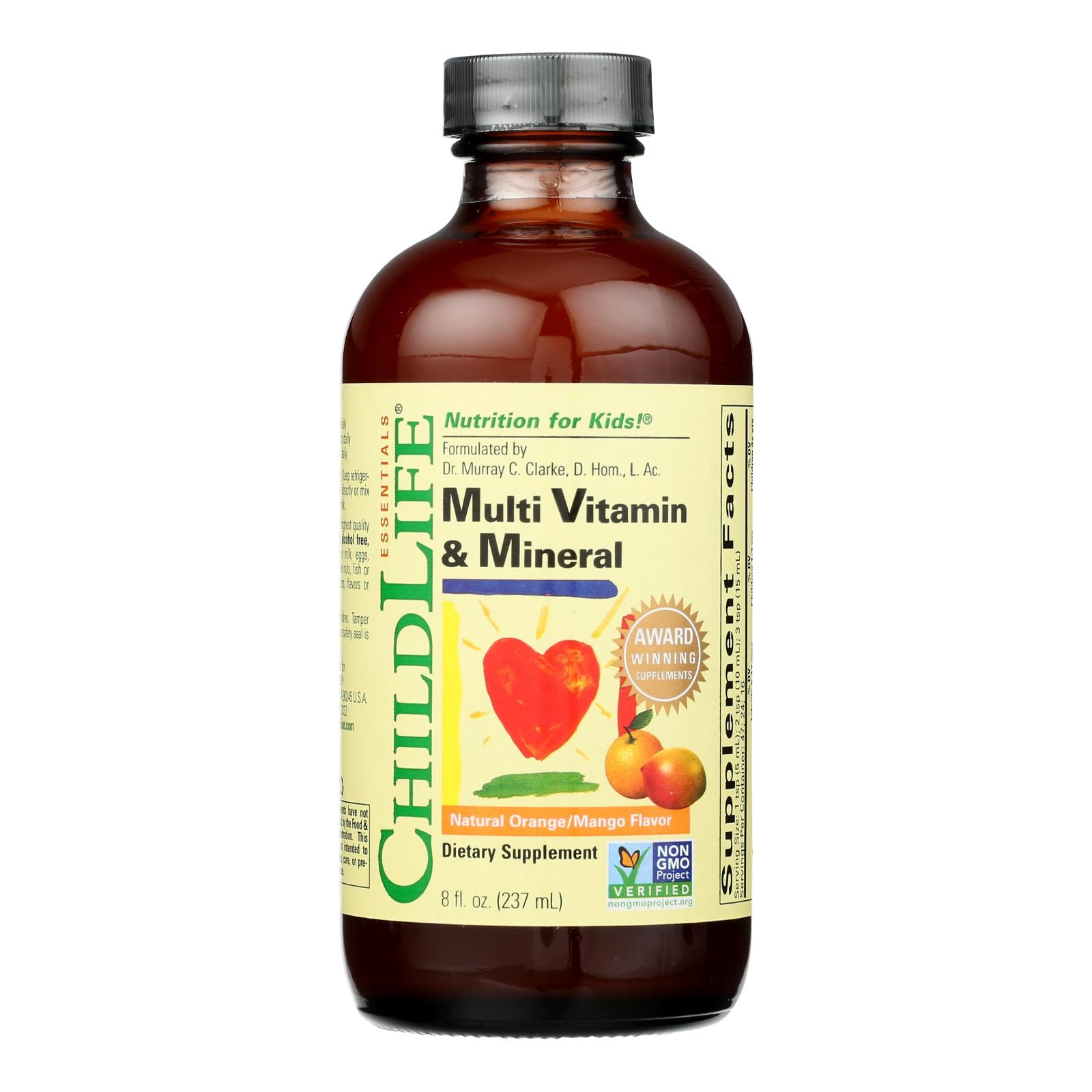 Childlife Multi Vitamin And Mineral Natural Orange Mango - 8 Fl Oz